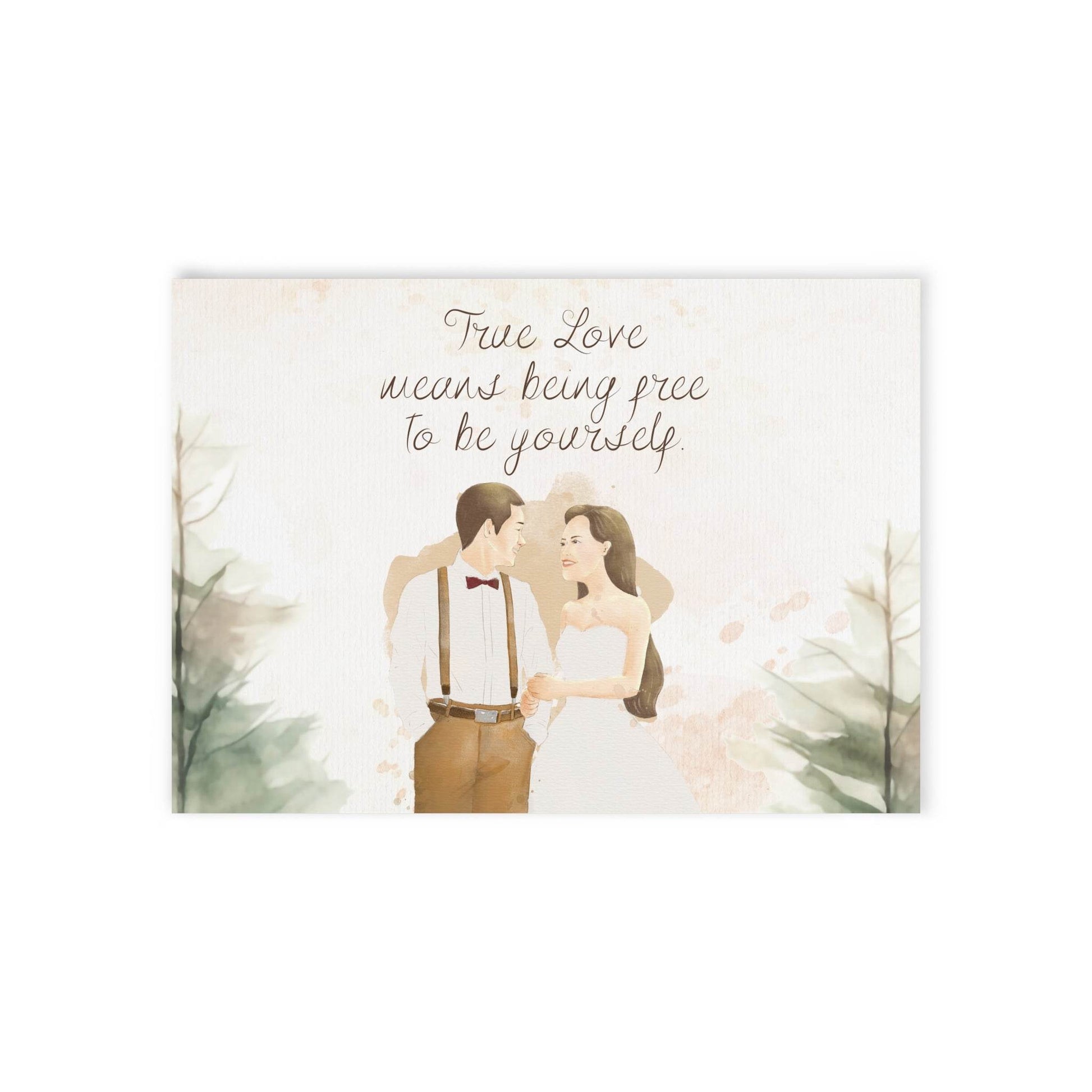 The Dreamer's Bookshop Cute "True Love" Wedding Card - The Dreamer's Bookshop.