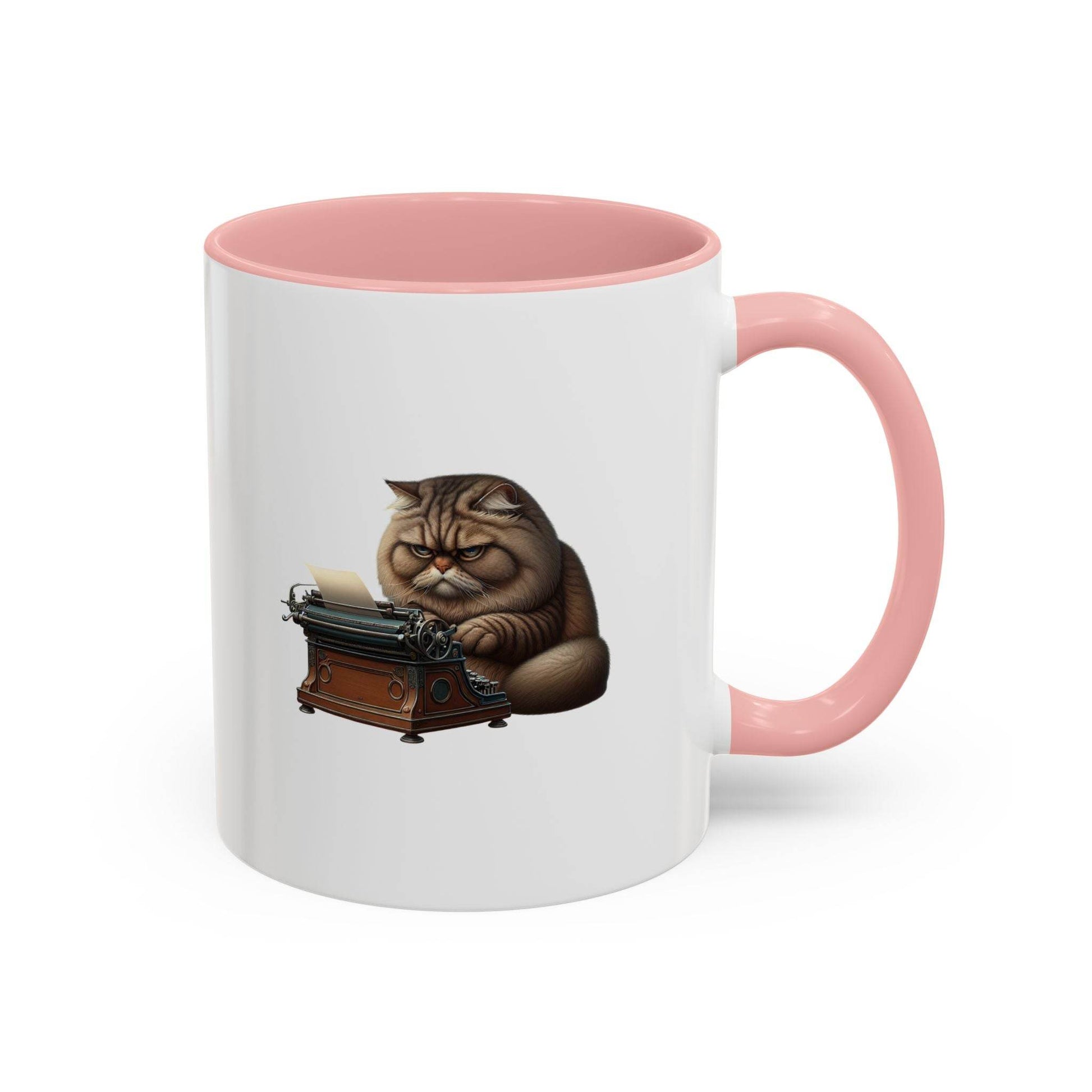 Grumpy Writer Cat Coffee Mug - Cute Gift for Book Lovers - The Dreamer's Bookshop.