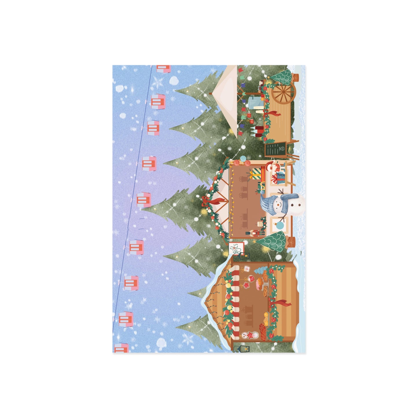 The Dreamer's Bookshop "Winter Market" Christmas Card