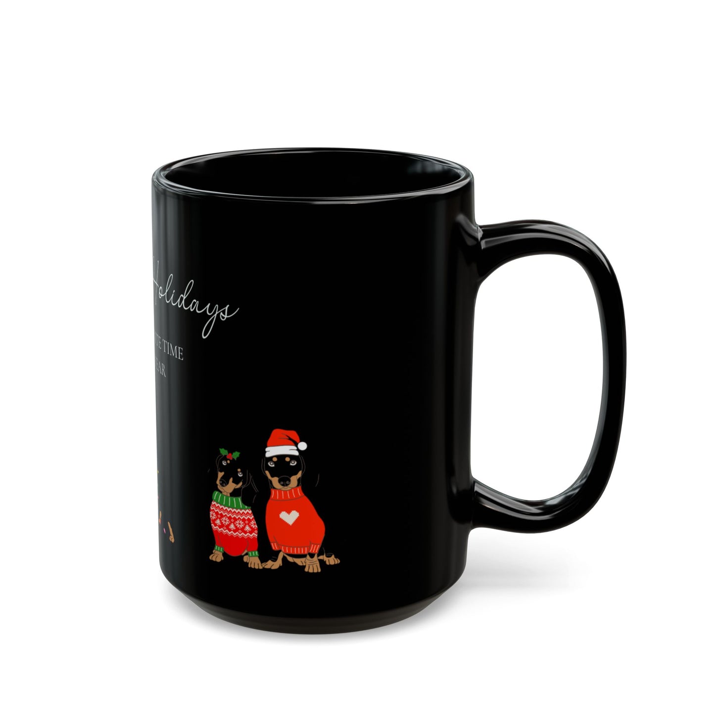 Dog's Christmas Black Mug (11oz, 15oz)
