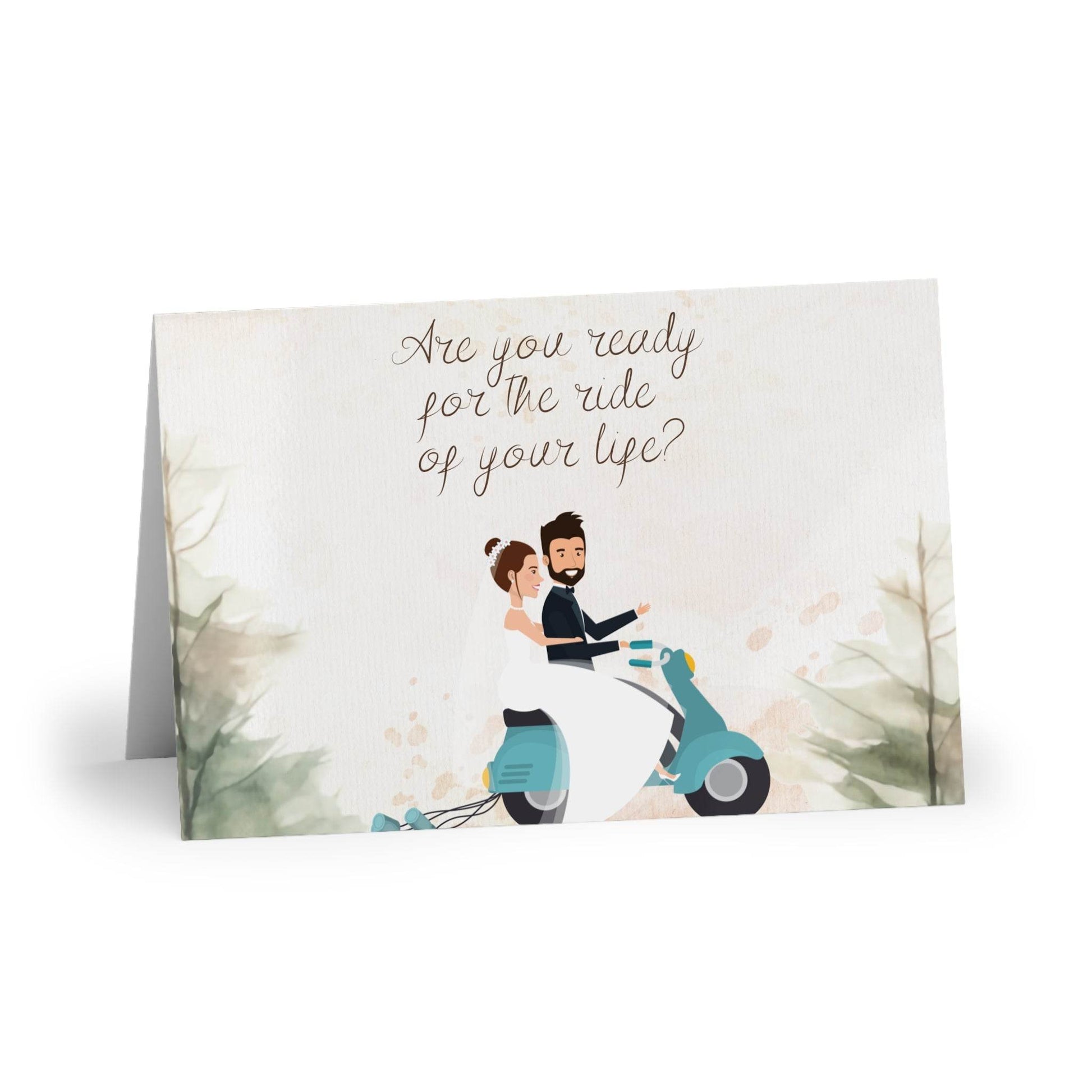 The Dreamer's Bookshop Cute "The Ride" Wedding Card - The Dreamer's Bookshop.