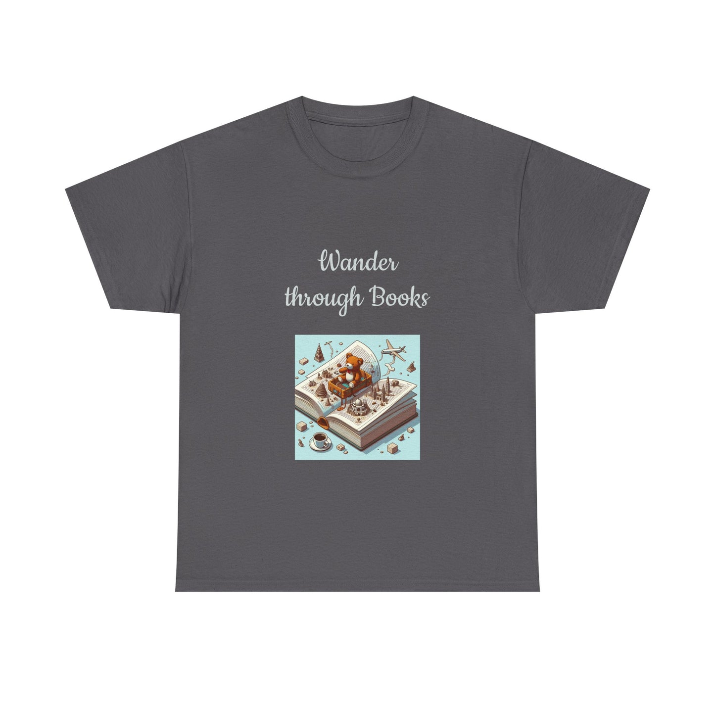 Book Lover's Unisex Heavy Cotton Tee - "Wander" - The Dreamer's Bookshop.