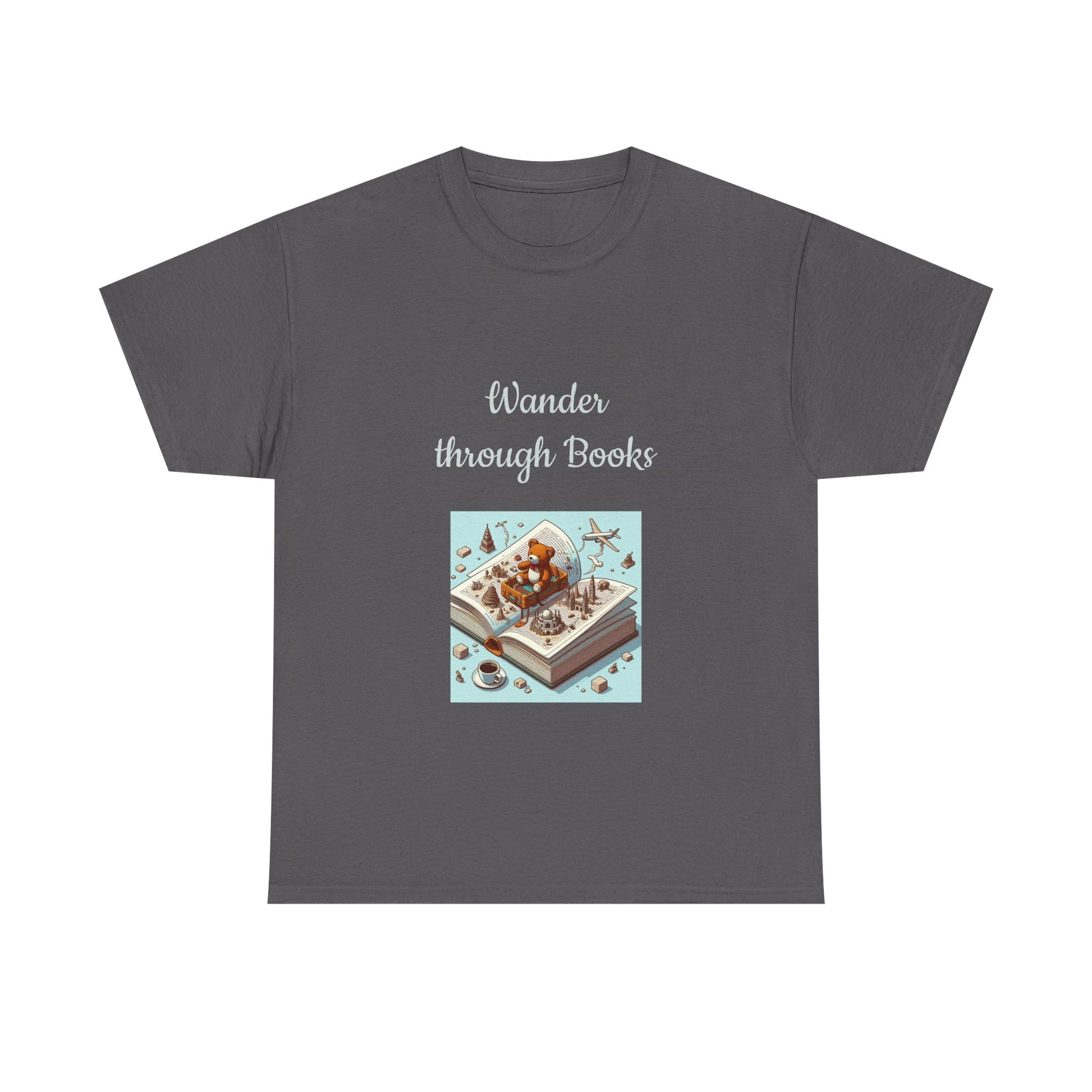 Book Lover's Unisex Heavy Cotton Tee - "Wander" - The Dreamer's Bookshop.