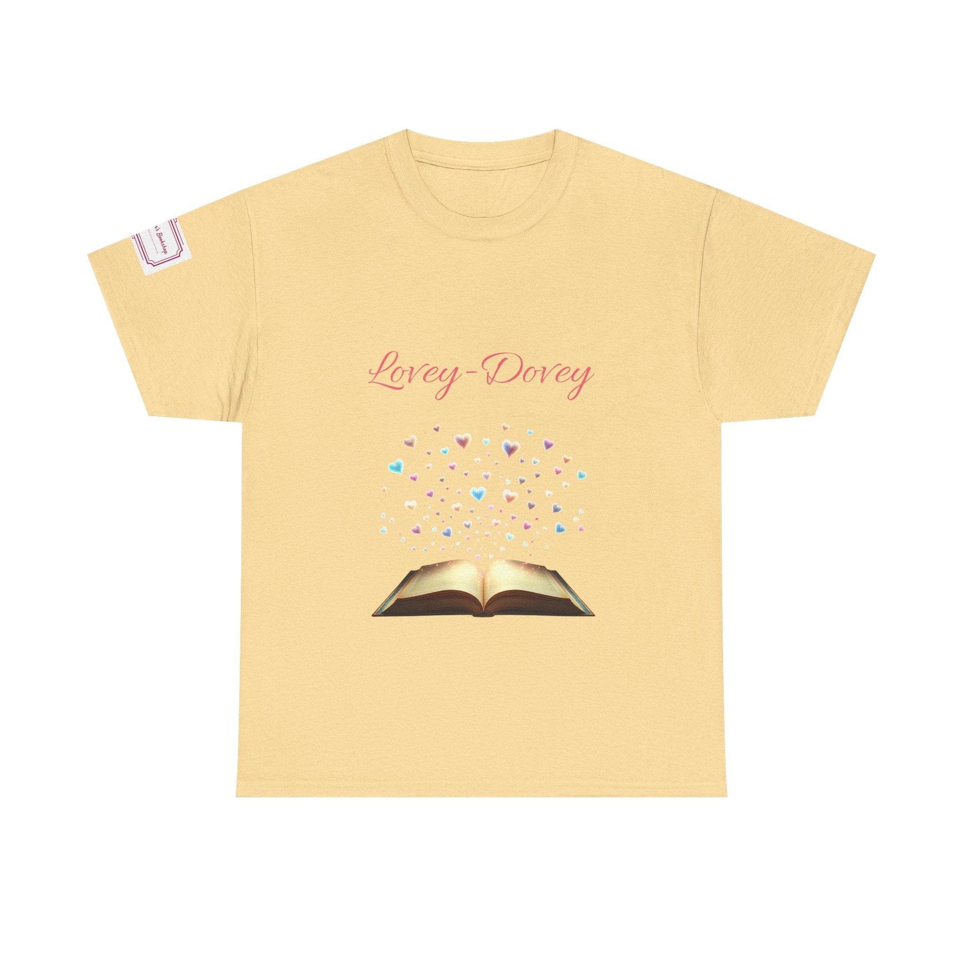 Lovey-Dovey - Graphic Unisex Heavy Cotton Tee - The Dreamer's Bookshop.