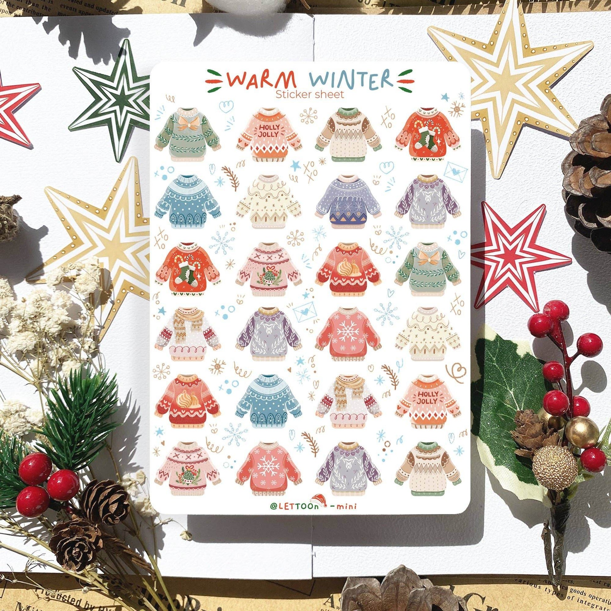 LETTOOn - Stickervel - Warme Winter - The Dreamer's Bookshop.