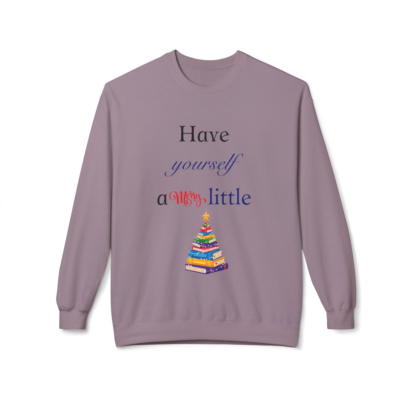 A Merry Little Bookmas - Fleece Crewneck Sweatshirt - Unisex Midweight