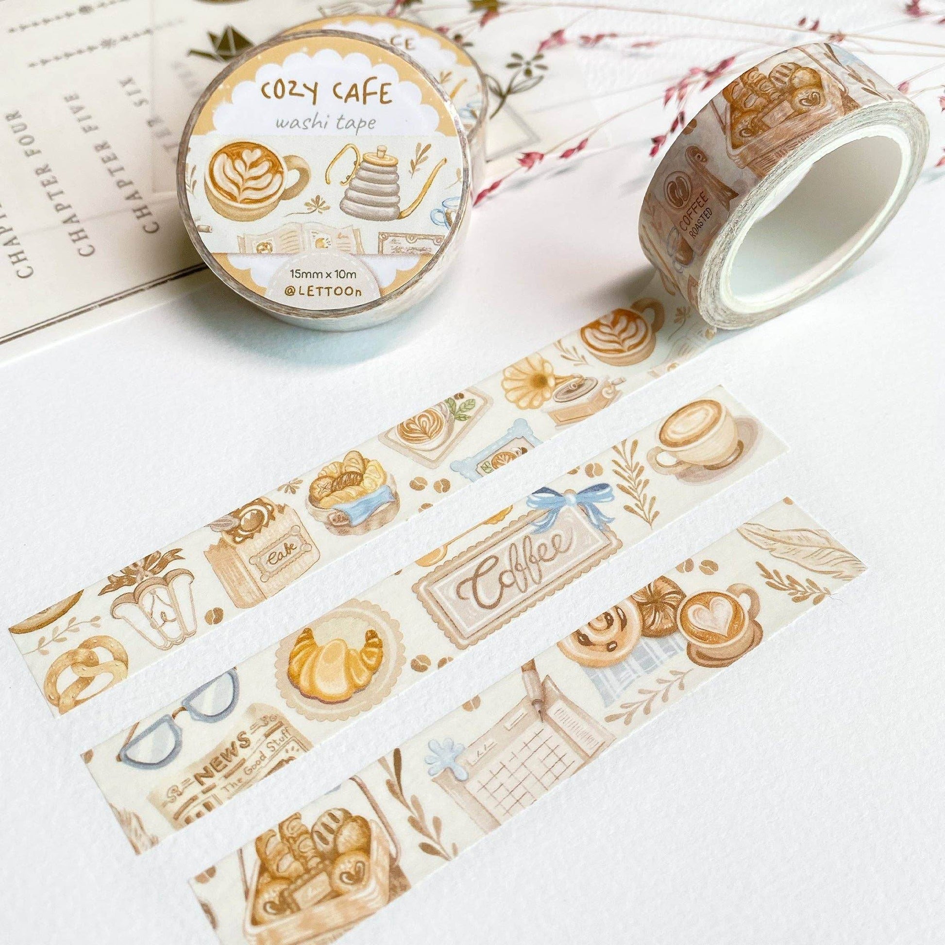 LETTOOn - Washi Tape - Gezellig café - The Dreamer's Bookshop.