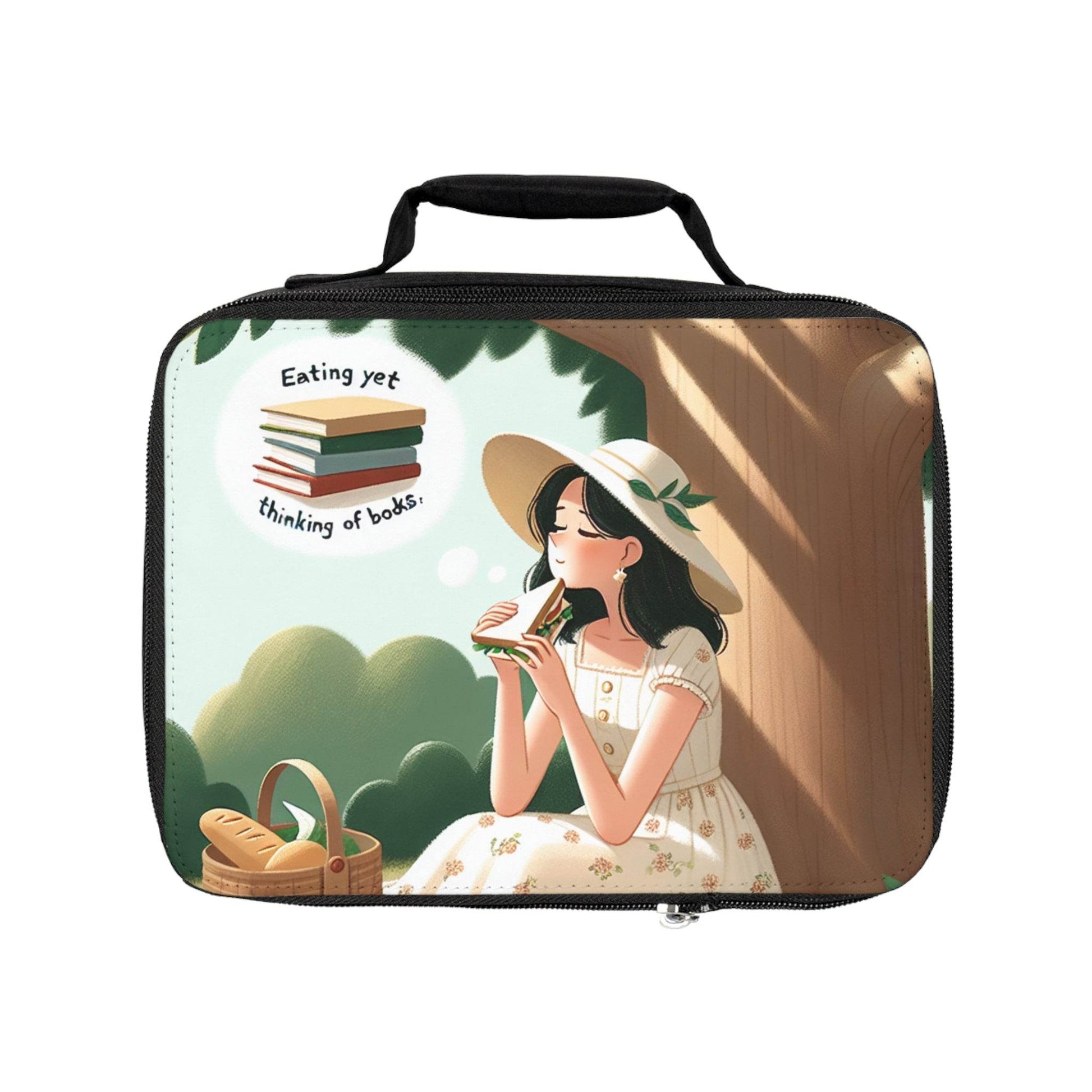 Chic Lunch Bag with Book Design – Perfect for Readers and Writers - The Dreamer's Bookshop.