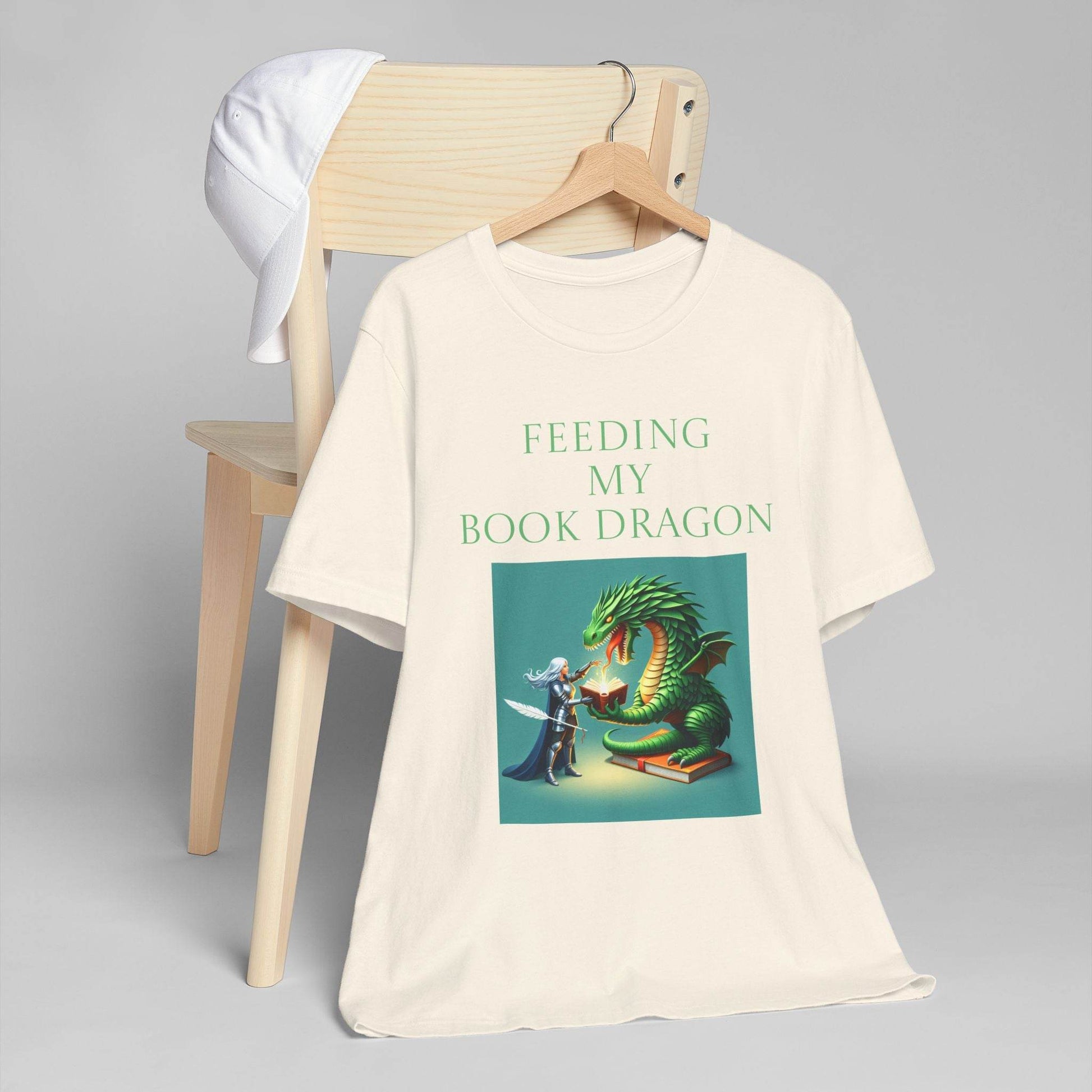 Unisex Jersey T-Shirt - Book Dragon - The Dreamer's Bookshop.