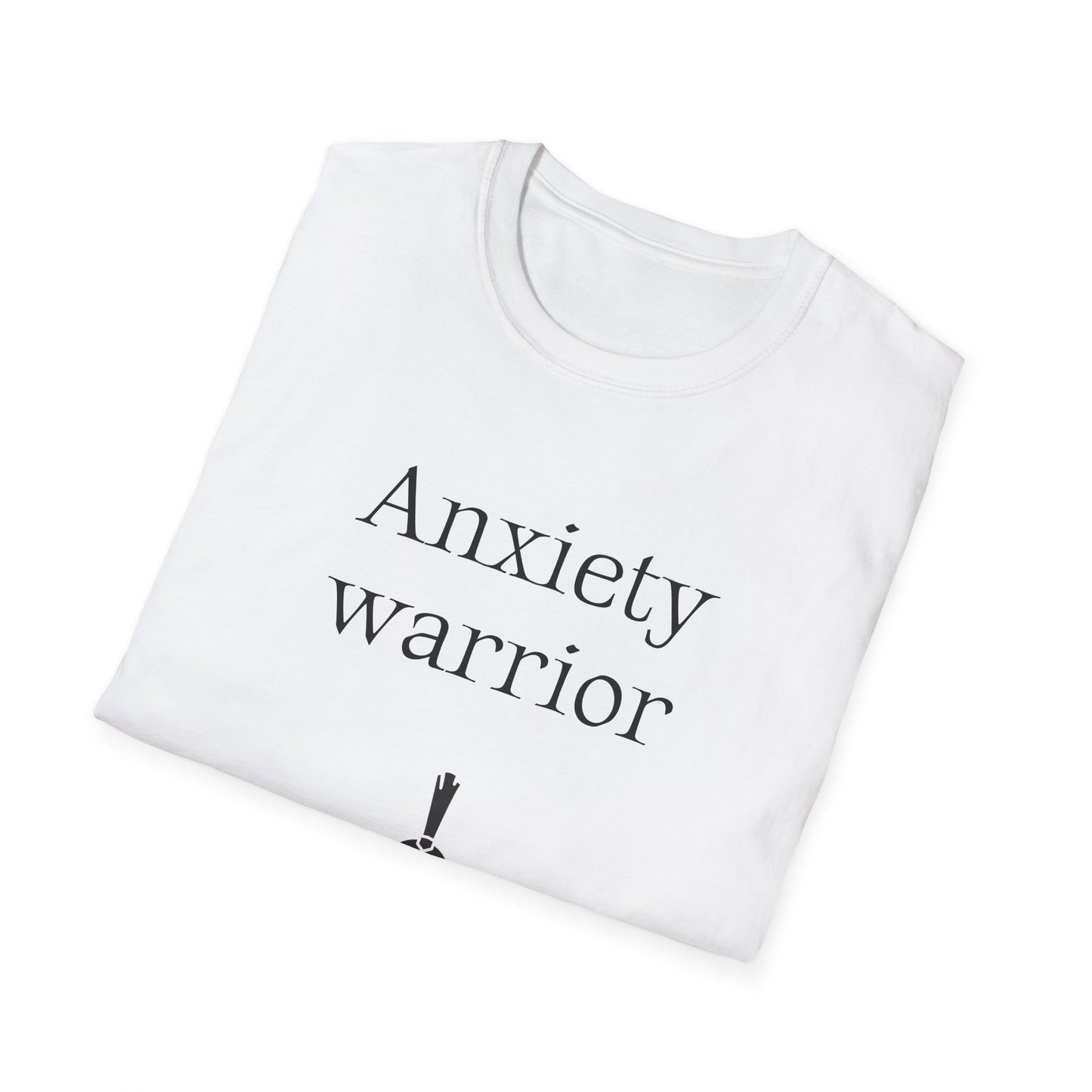 Anxiety Warrior Unisex Softstyle T-Shirt - Empowering Battle Against Mental Health