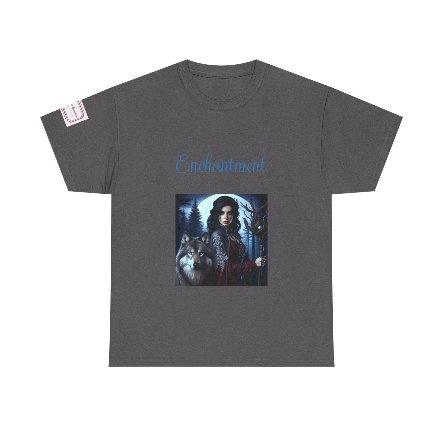 Enchanting Wolf Graphic Unisex Heavy Cotton Tee - The Dreamer's Bookshop.