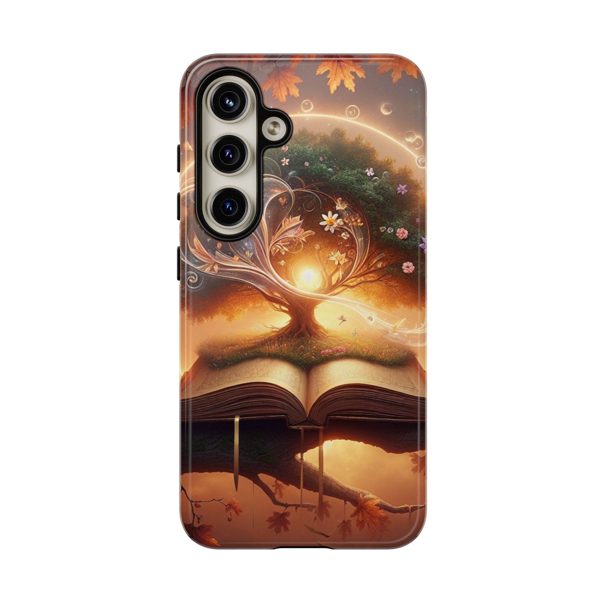 Nature-Inspired iPhone & Samsung Phone Case with Tree of Life Design - The Dreamer's Bookshop.