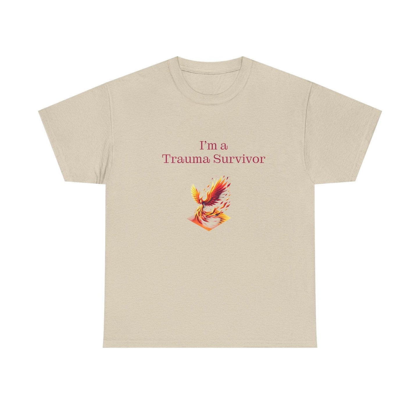 Trauma Survivor Unisex Heavy Cotton Tee - Empowering Apparel for Health Awareness - The Dreamer's Bookshop.