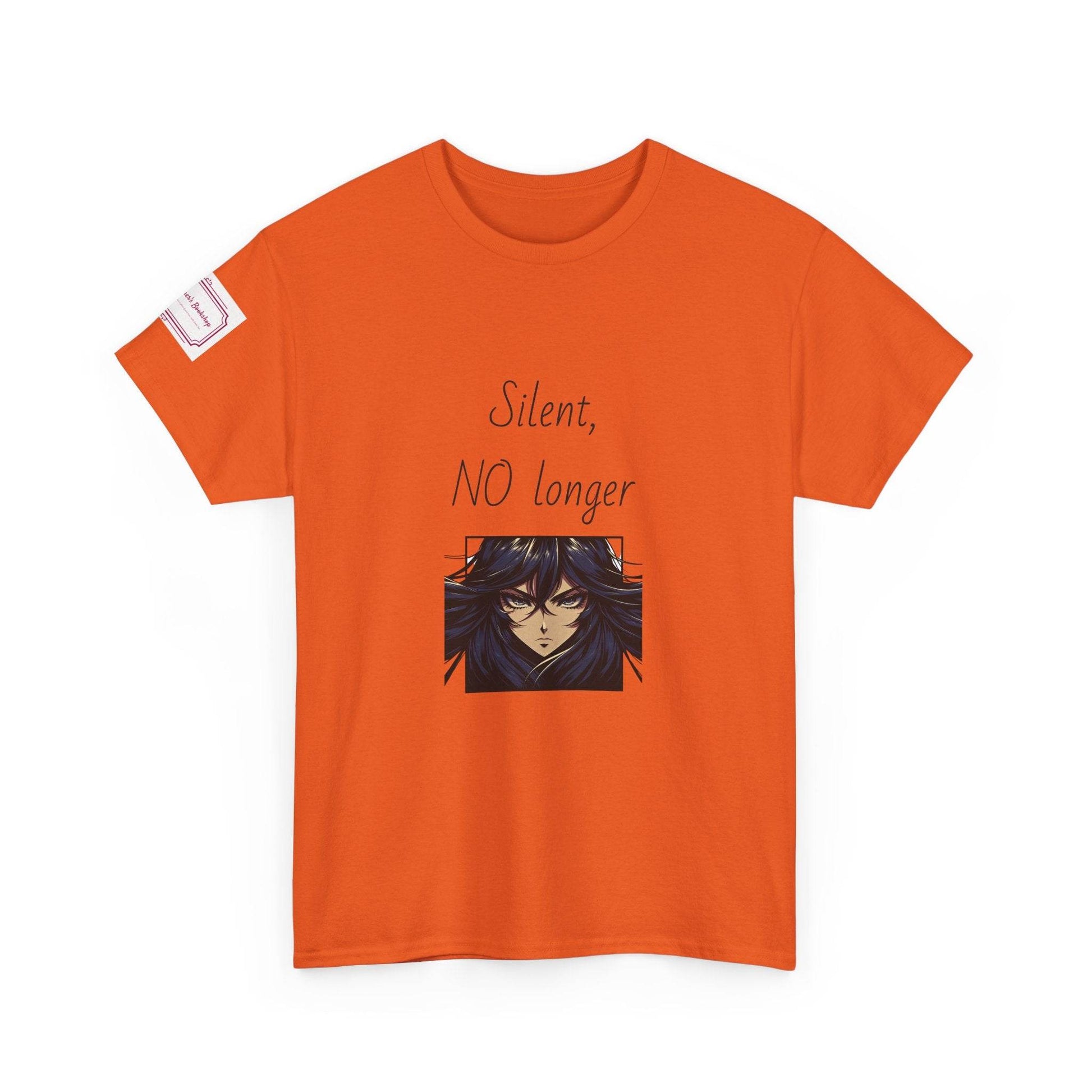 Silent, NO longer - Inspirational Unisex Heavy Cotton Tee - The Dreamer's Bookshop.