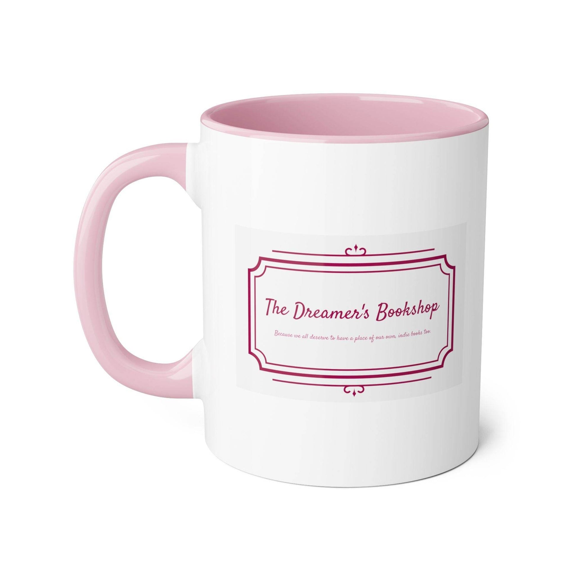 Personalized Dreamer's Bookshop Accent Mug - 11oz Coffee Cup for Book Lovers - The Dreamer's Bookshop.