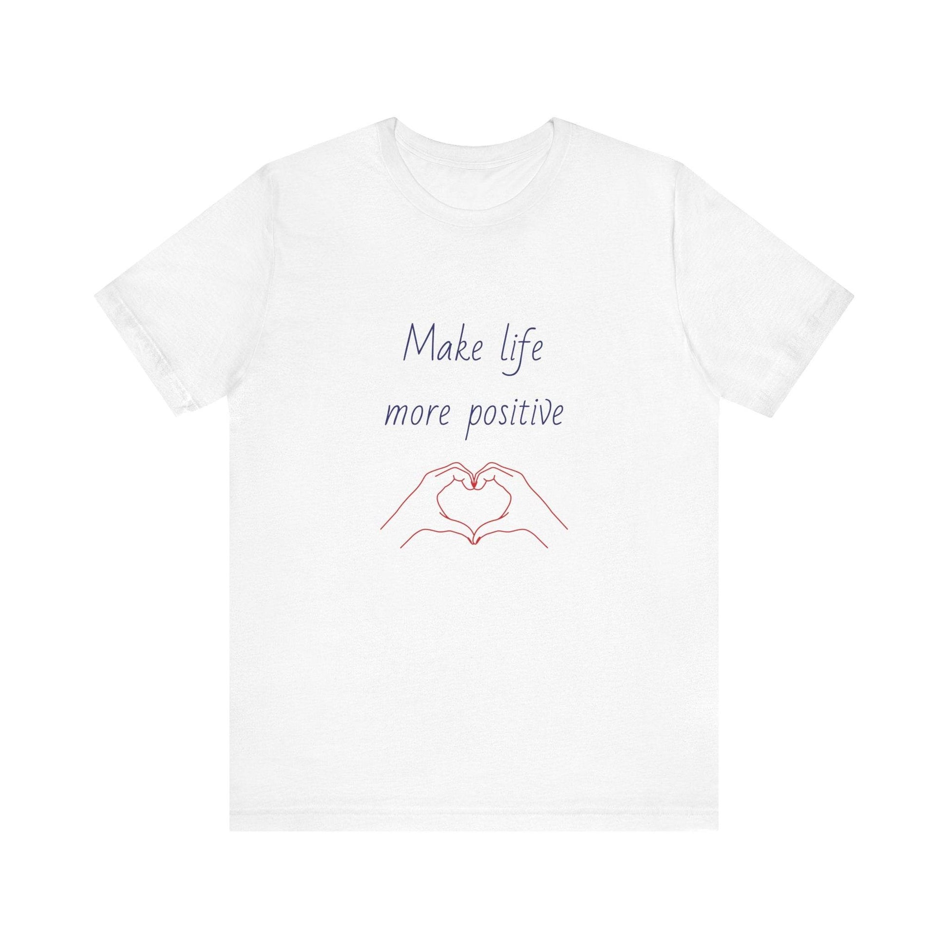 Positive Vibes Unisex Short Sleeve Tee - Make Life More Positive - The Dreamer's Bookshop.