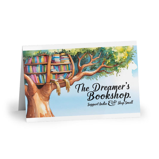The Dreamer's Bookshop - Tree and Books Card - The Dreamer's Bookshop.