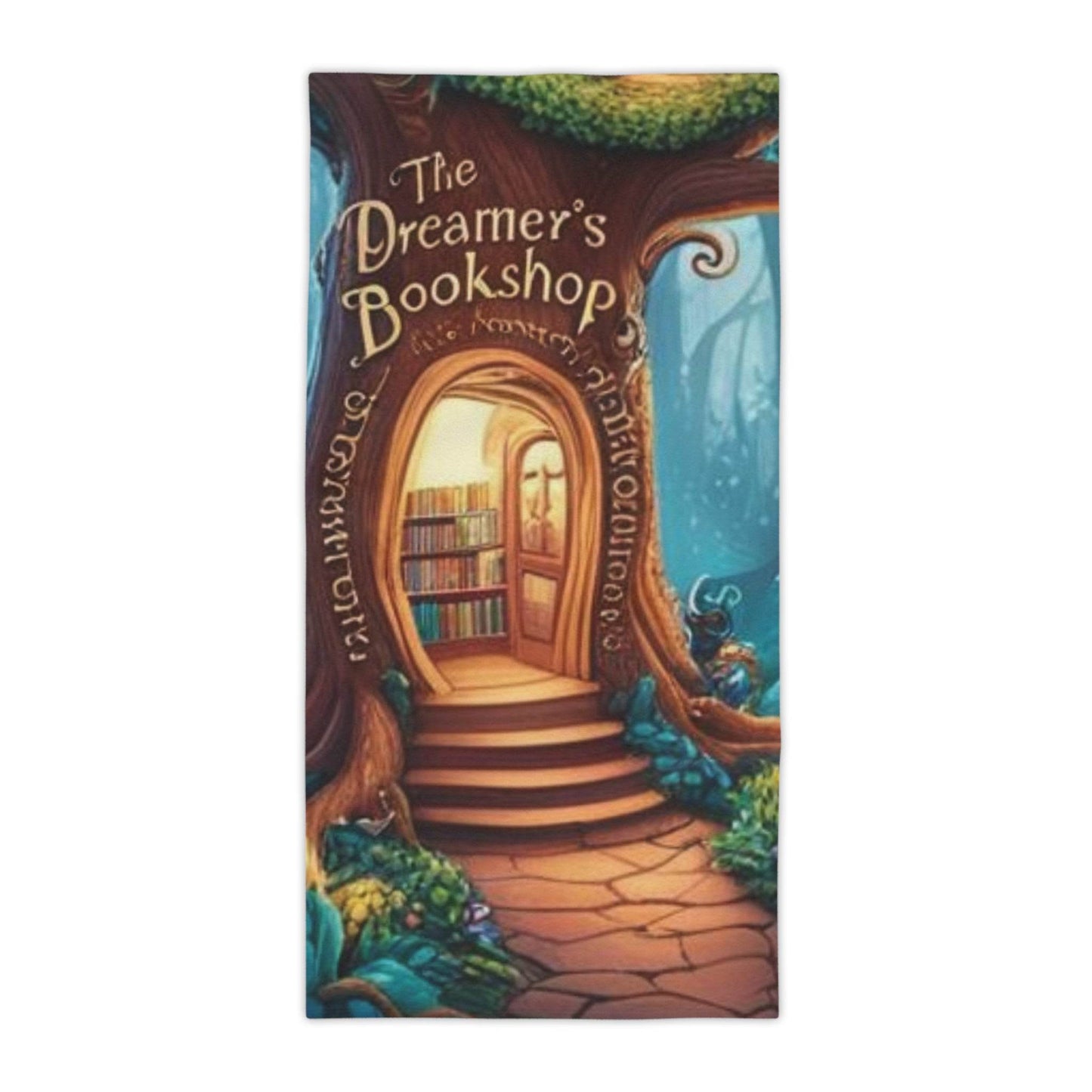 Dreamer's Bookshop Beach Towel - Cozy Literary Escape for Sun Lovers - The Dreamer's Bookshop.