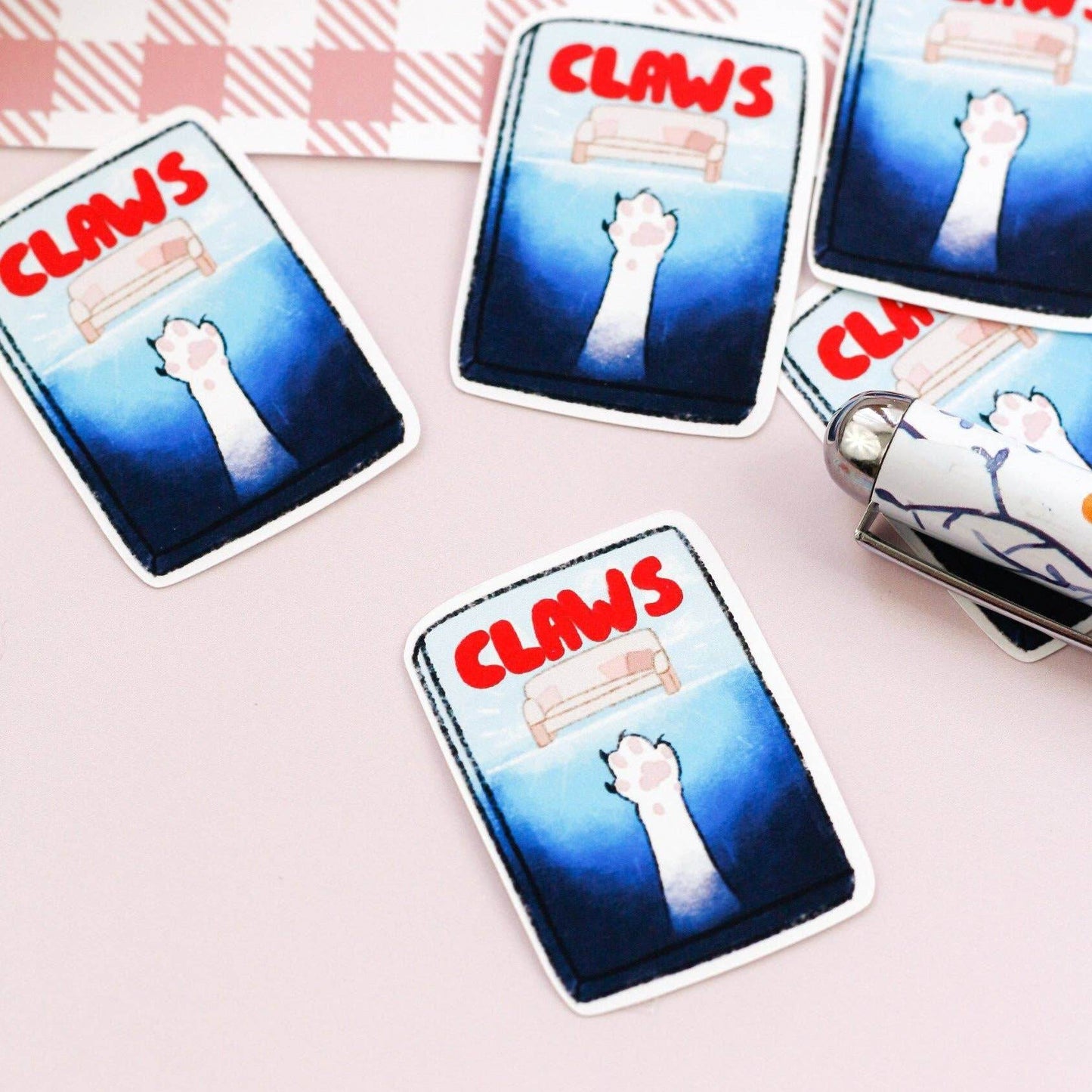 My Sweet Paper Card - Claws - Kattensticker - The Dreamer's Bookshop.