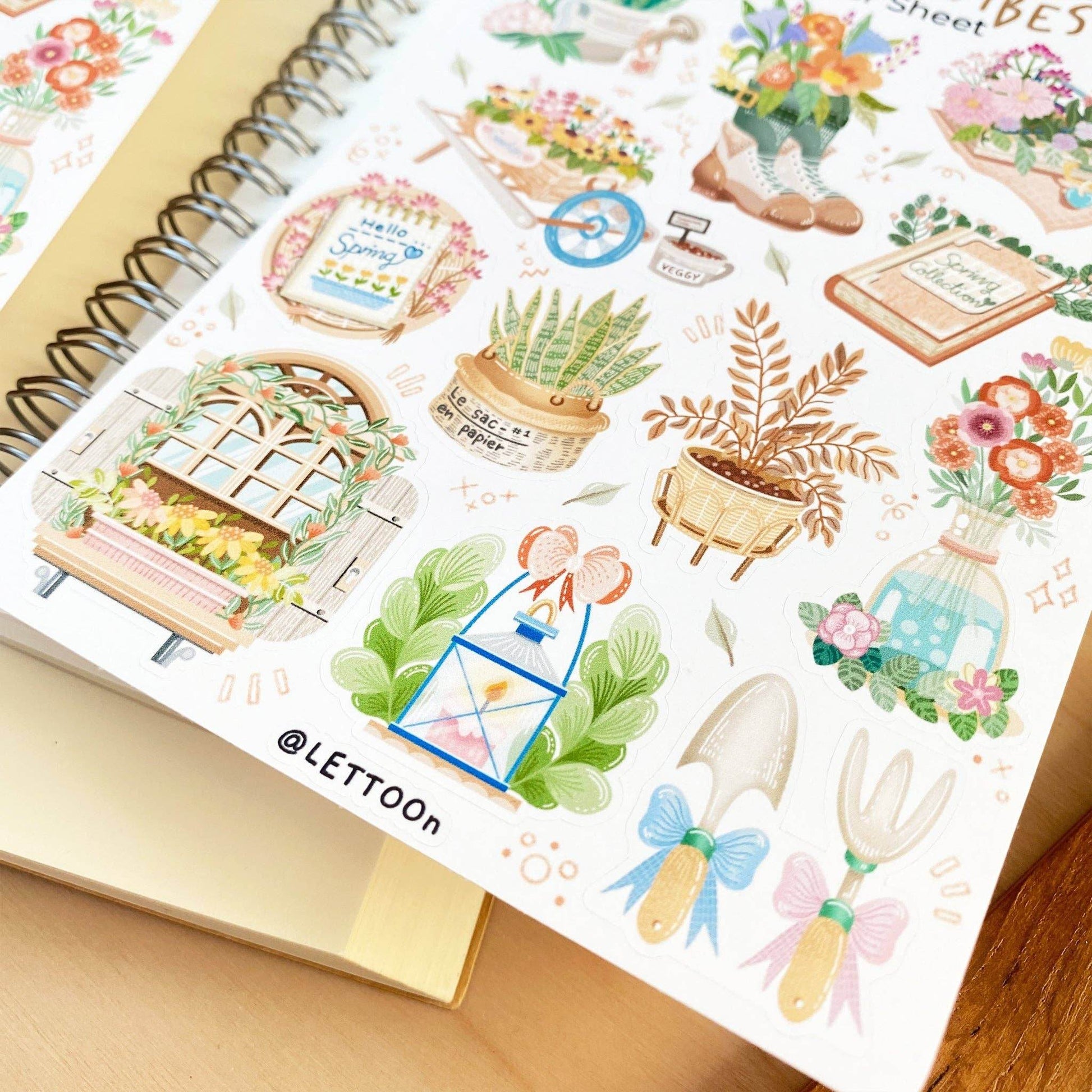 LETTOOn - Stickervel - Lentevibes - The Dreamer's Bookshop.