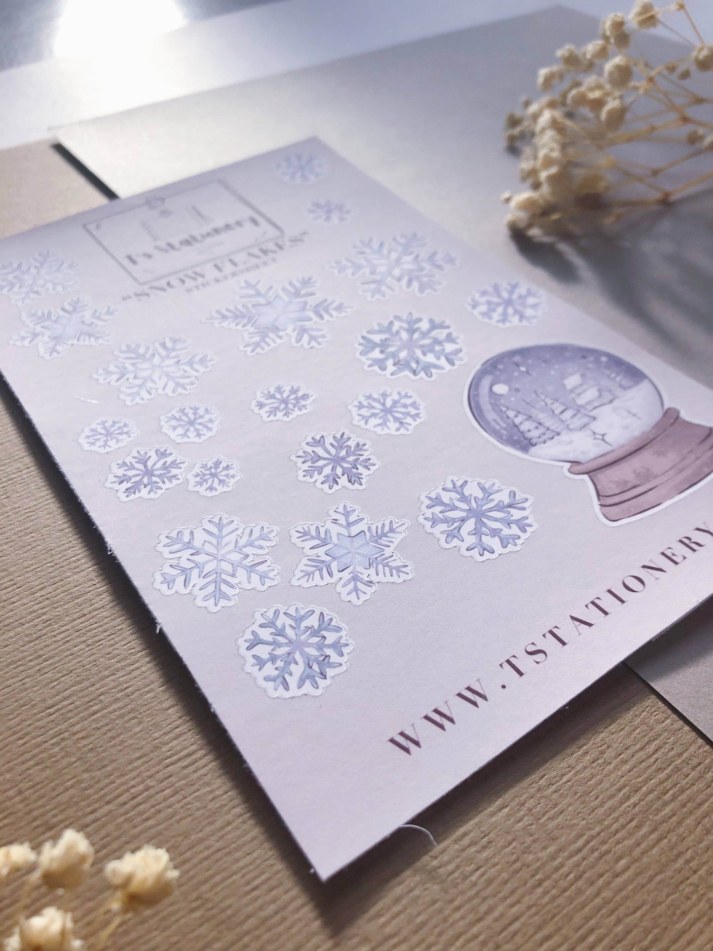 T's Stationery - „Sneeuwvlokken” - The Dreamer's Bookshop.