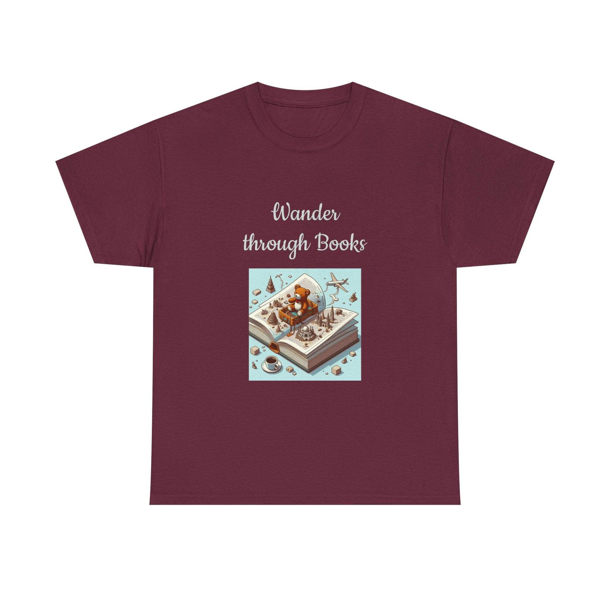 Wander - Unisex Heavy Cotton Tee for Book Lovers - The Dreamer's Bookshop.