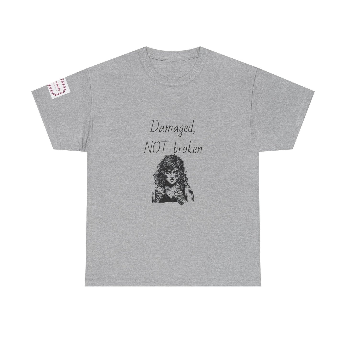 Damaged, NOT broken - Inspirational Unisex Heavy Cotton Tee - The Dreamer's Bookshop.
