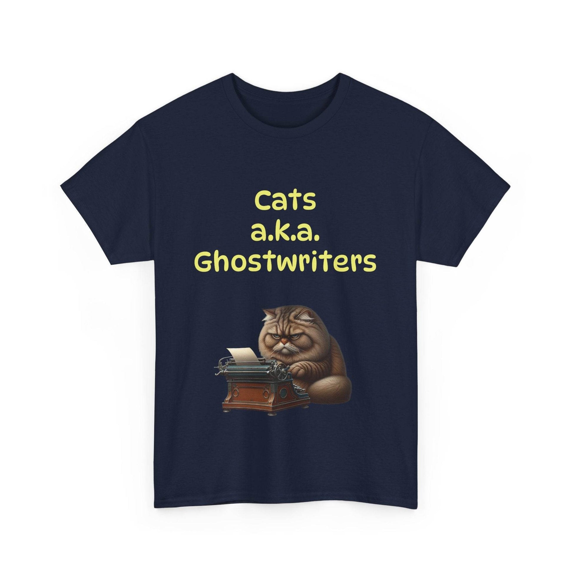 Cats Ghostwriters - A Unisex Heavy Cotton Tee - Perfect for Book Lovers - The Dreamer's Bookshop.