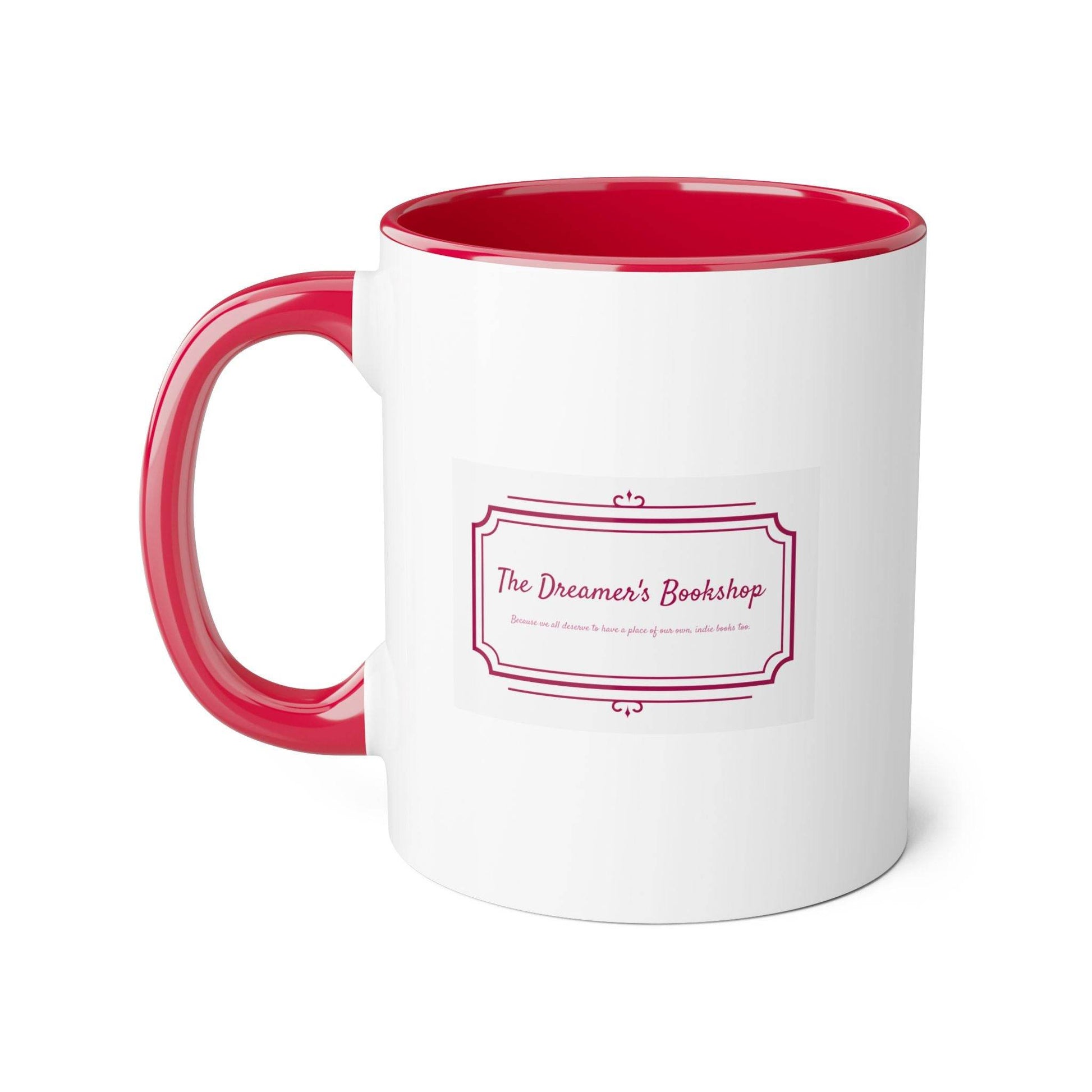 Dreamer's Bookshop Accent Mug - 11oz Coffee Cup for Readers & Book Lovers - The Dreamer's Bookshop.