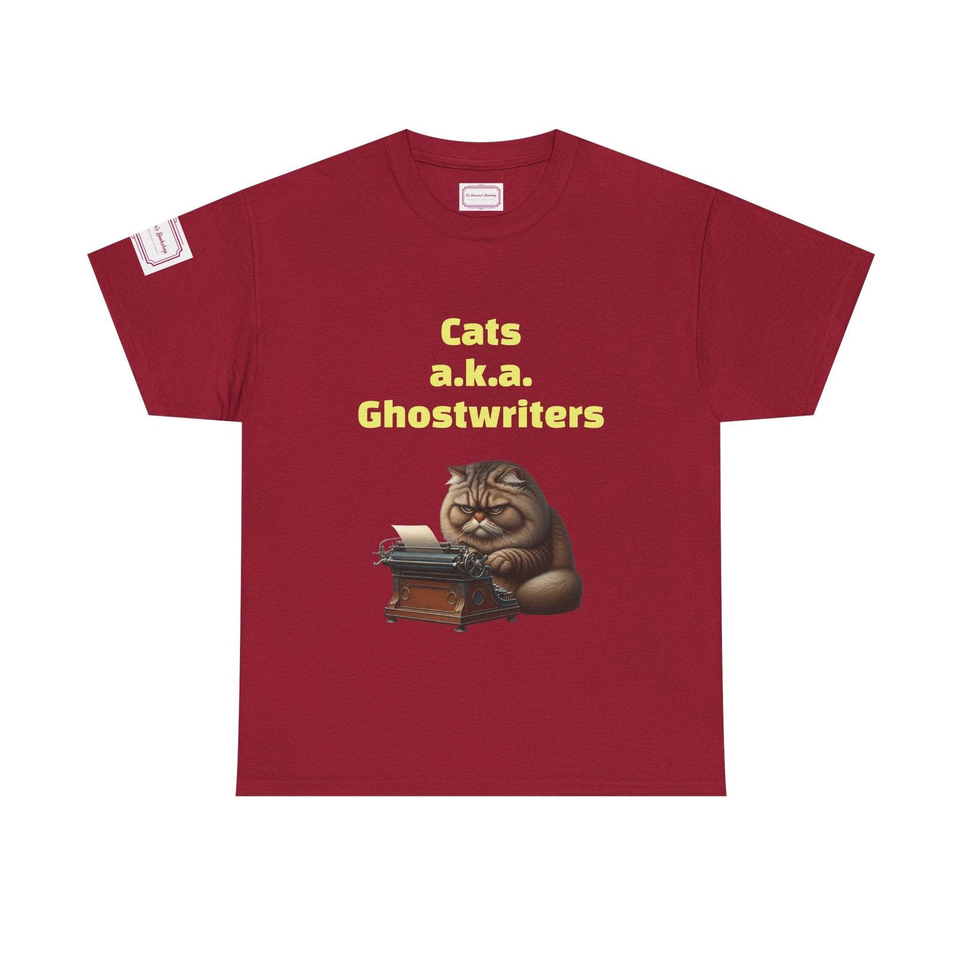 Cats Ghostwriters - Unisex Heavy Cotton Tee - Perfect for Book Lovers - The Dreamer's Bookshop.