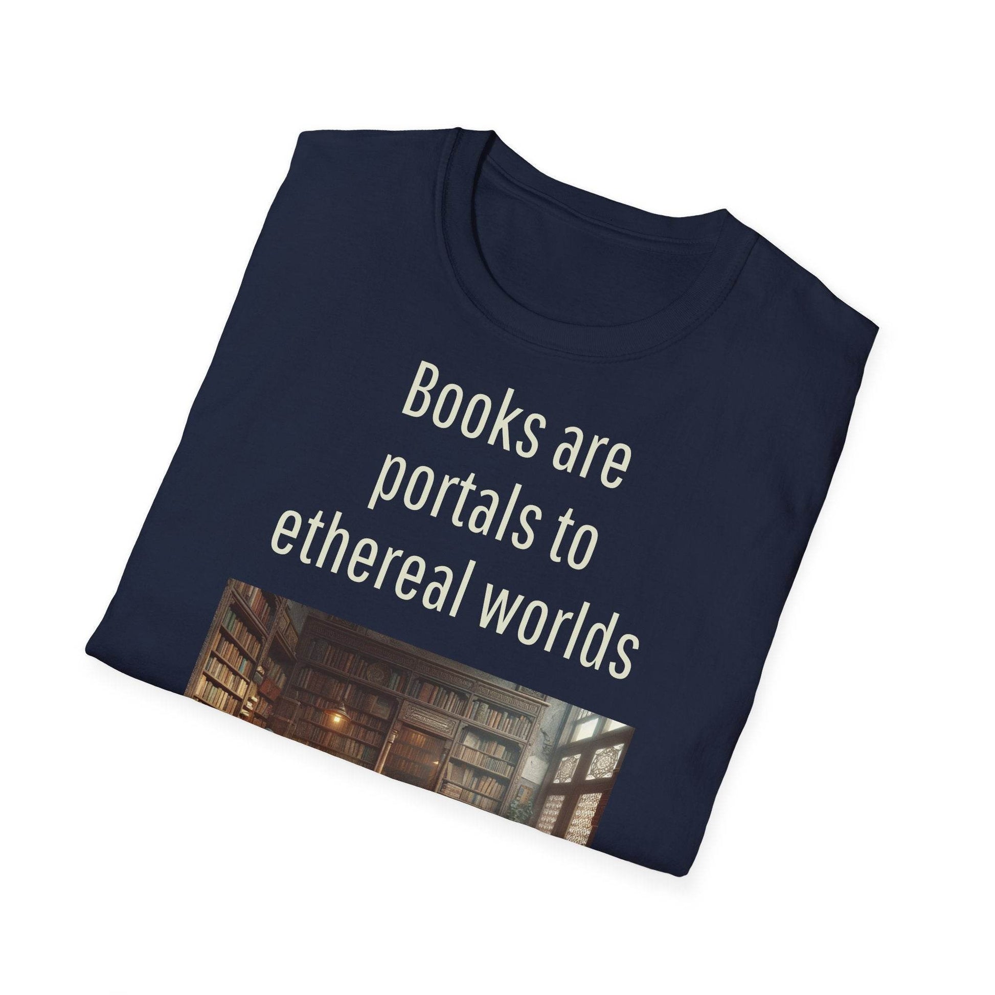 Unisex Softstyle T-Shirt - Portal Design for Book Lovers - The Dreamer's Bookshop.