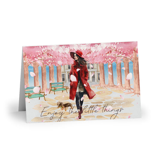 The Dreamer's Bookshop "Sakura Walk" Enjoy the Little Things Card - The Dreamer's Bookshop.