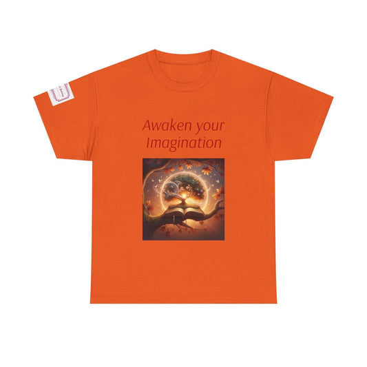 Awaken Your Imagination Unisex Heavy Cotton Tee - Inspiring Graphic T-Shirt for Creative Souls - The Dreamer's Bookshop.