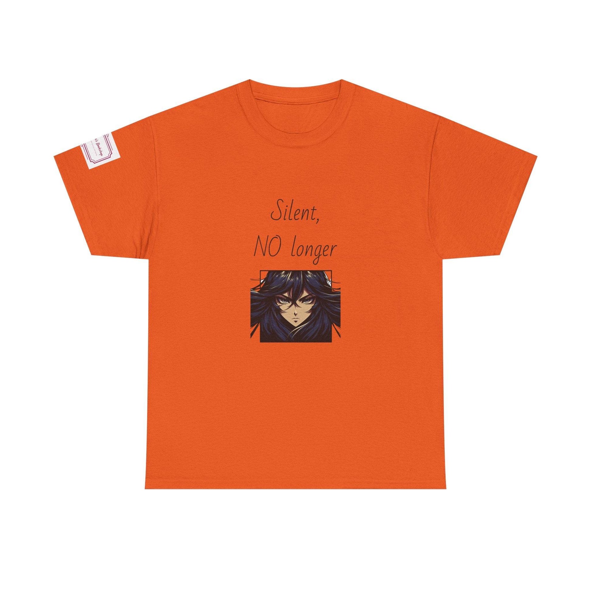 Silent, NO longer - Inspirational Unisex Heavy Cotton Tee - The Dreamer's Bookshop.