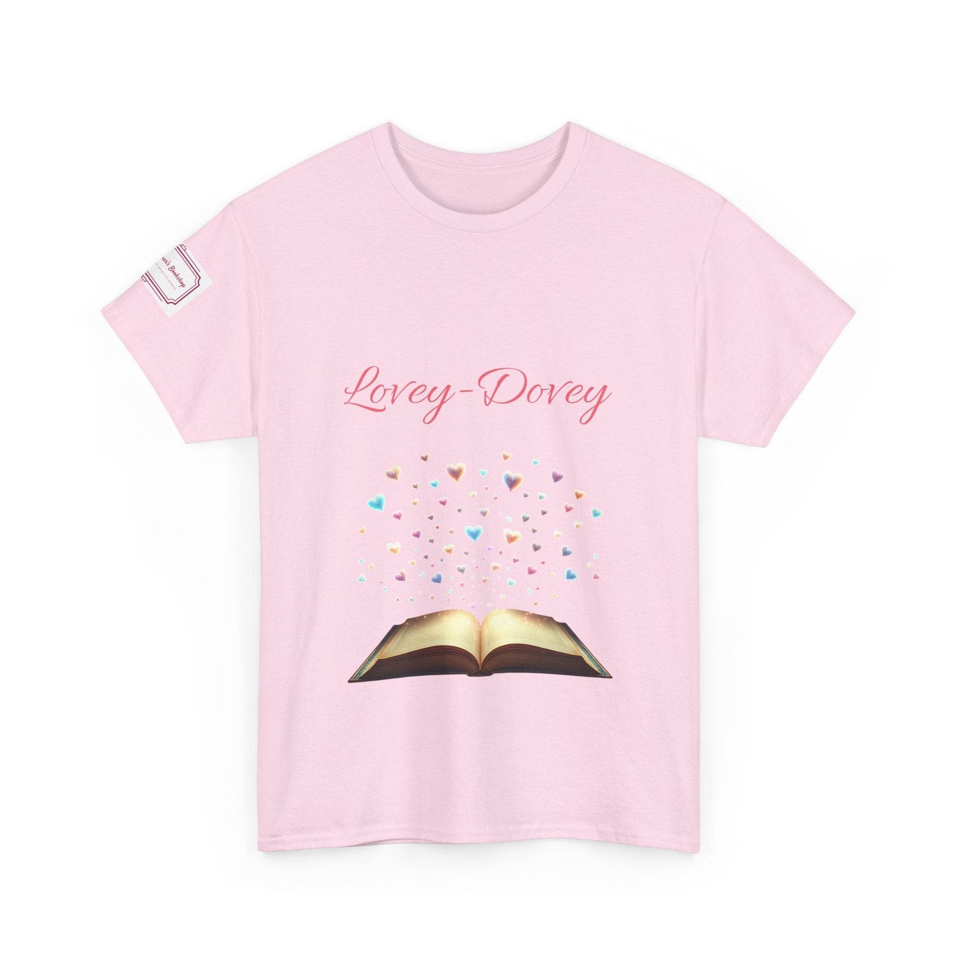 Lovey-Dovey - Graphic Unisex Heavy Cotton Tee - The Dreamer's Bookshop.