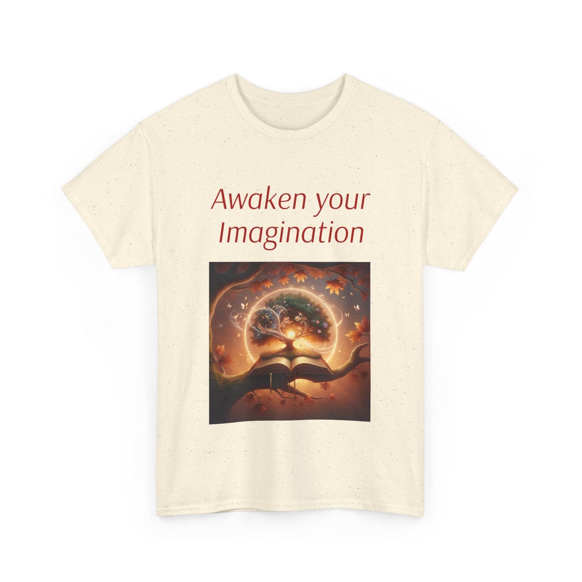 Awaken Your Imagination Unisex Heavy Cotton Tee - Inspiring Art Shirt - The Dreamer's Bookshop.