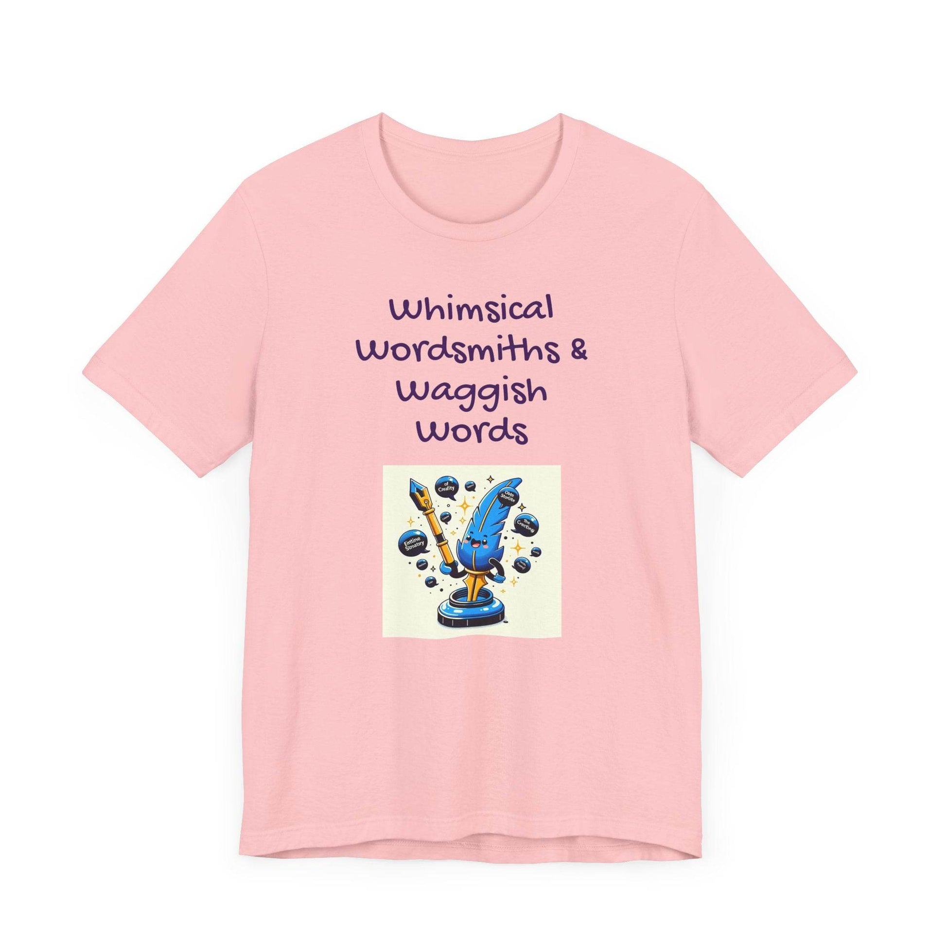 Whimsical Wordsmiths Short Sleeve Tee - Creative Gift for Writers - The Dreamer's Bookshop.