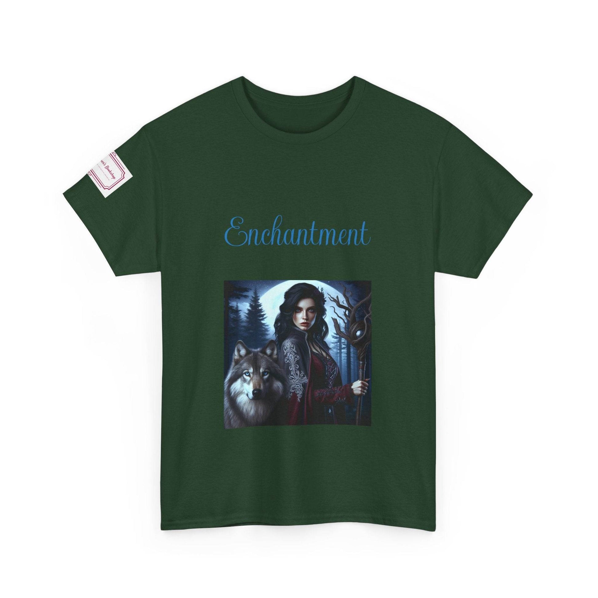 Enchanting Wolf Graphic Unisex Heavy Cotton Tee - The Dreamer's Bookshop.