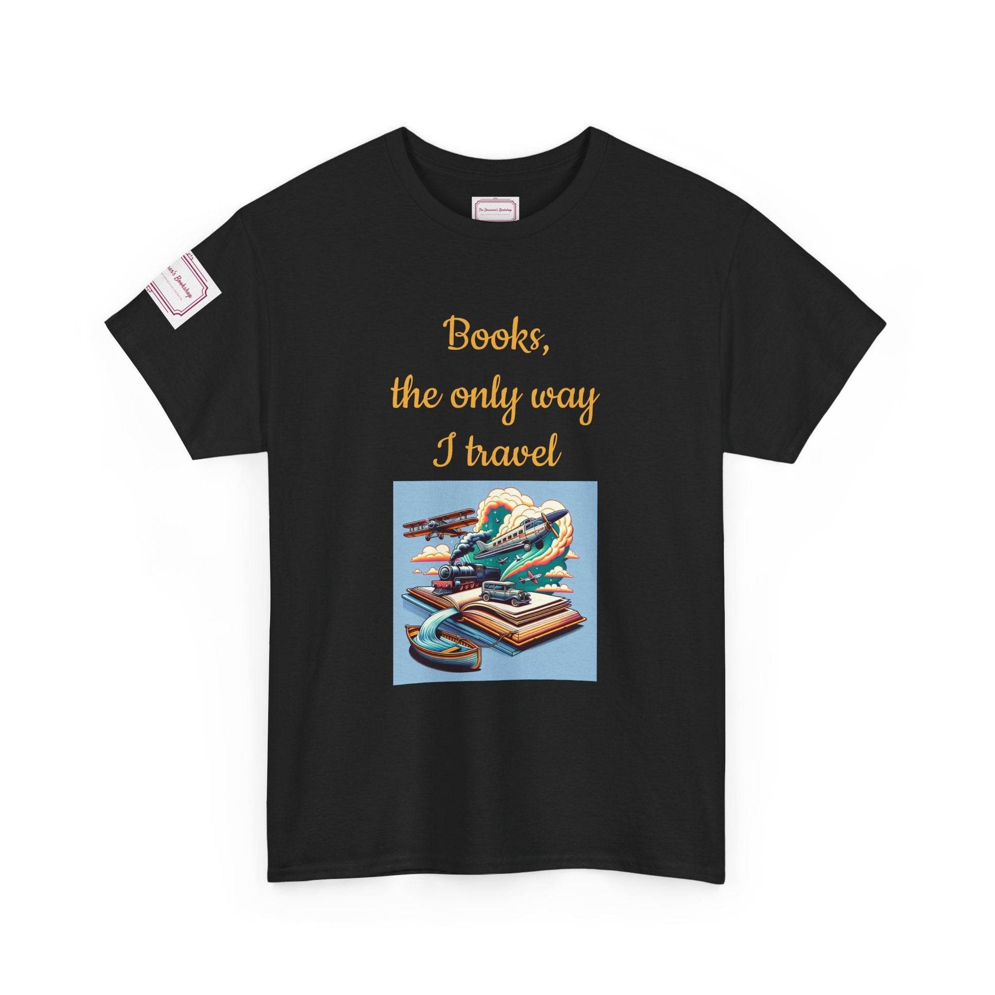 Travel - Unisex Heavy Cotton Tee - Perfect for Book Lovers - The Dreamer's Bookshop.