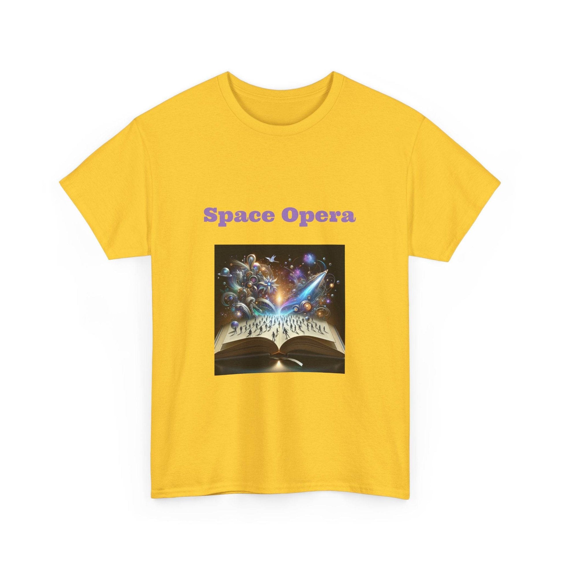Space Opera - Graphic Tee - Unisex Heavy Cotton T-Shirt Sci-Fi Books - The Dreamer's Bookshop.