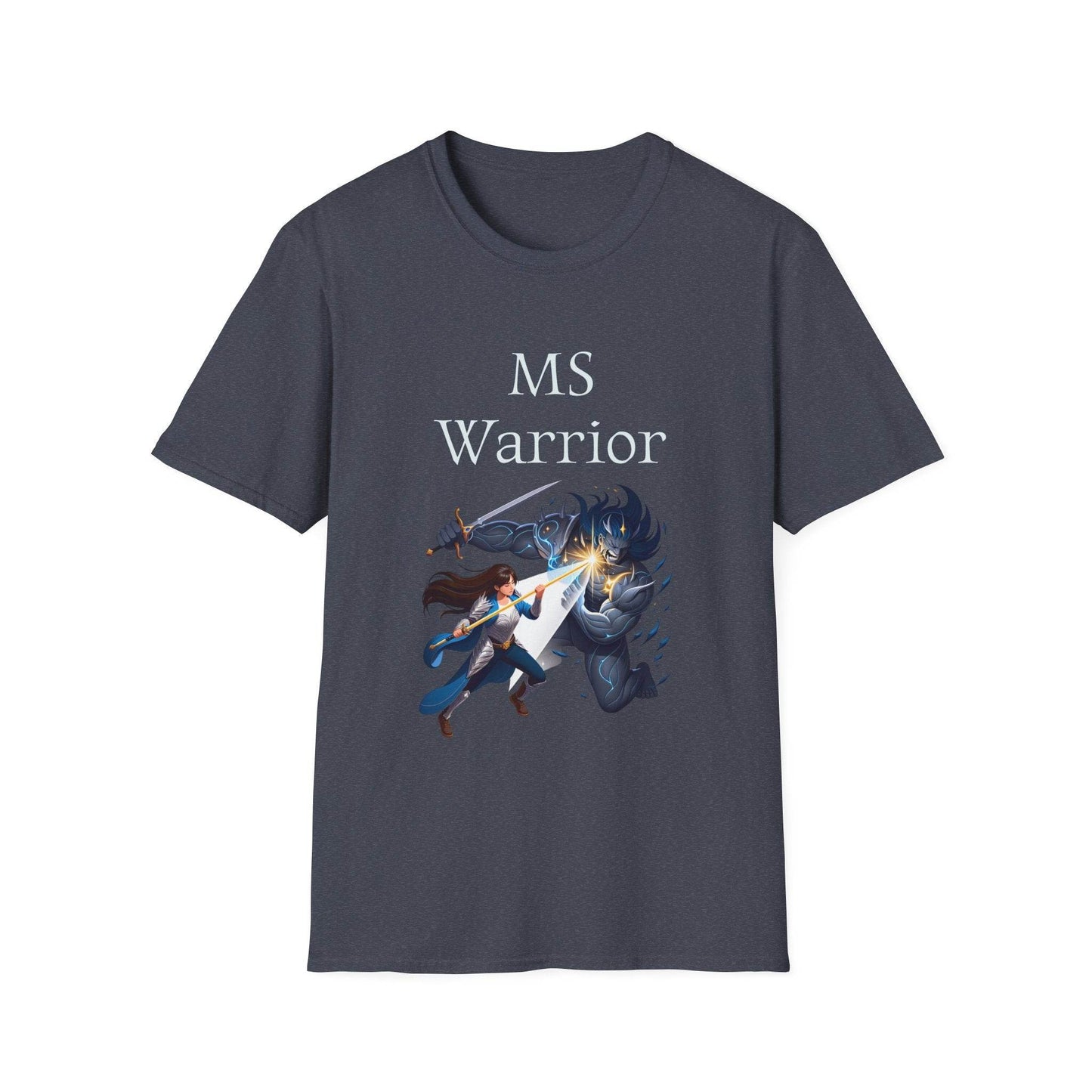 M.S. Warrior Unisex Softstyle T-Shirt - Empowering Battle for Women's Health - The Dreamer's Bookshop.