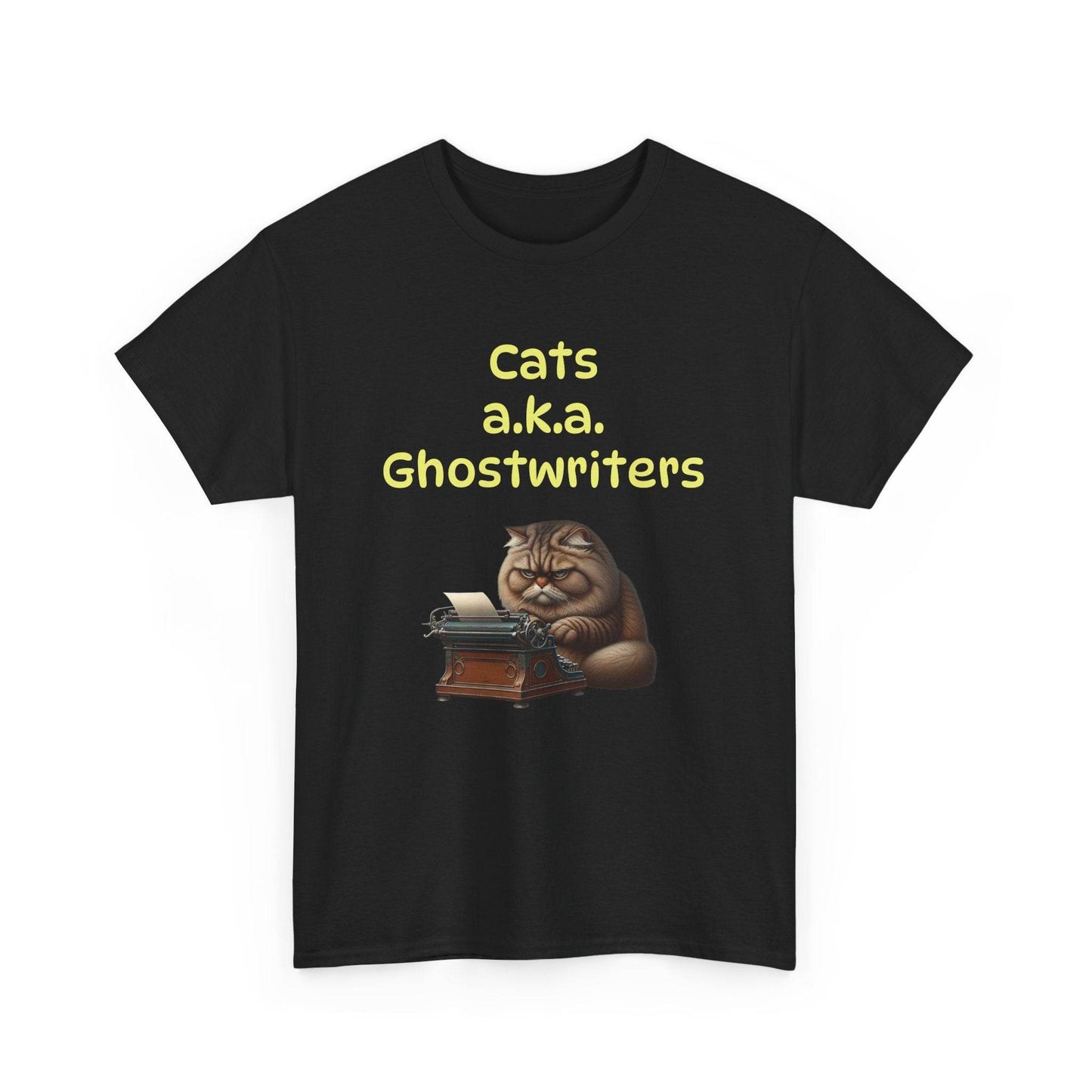 Cats Ghostwriters - A Unisex Heavy Cotton Tee - Perfect Gift for Book Lovers - The Dreamer's Bookshop.