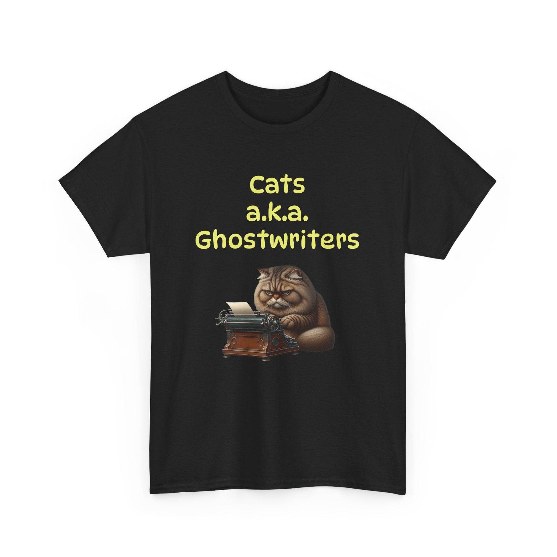 Cats Ghostwriters - A Unisex Heavy Cotton Tee - Perfect Gift for Book Lovers - The Dreamer's Bookshop.