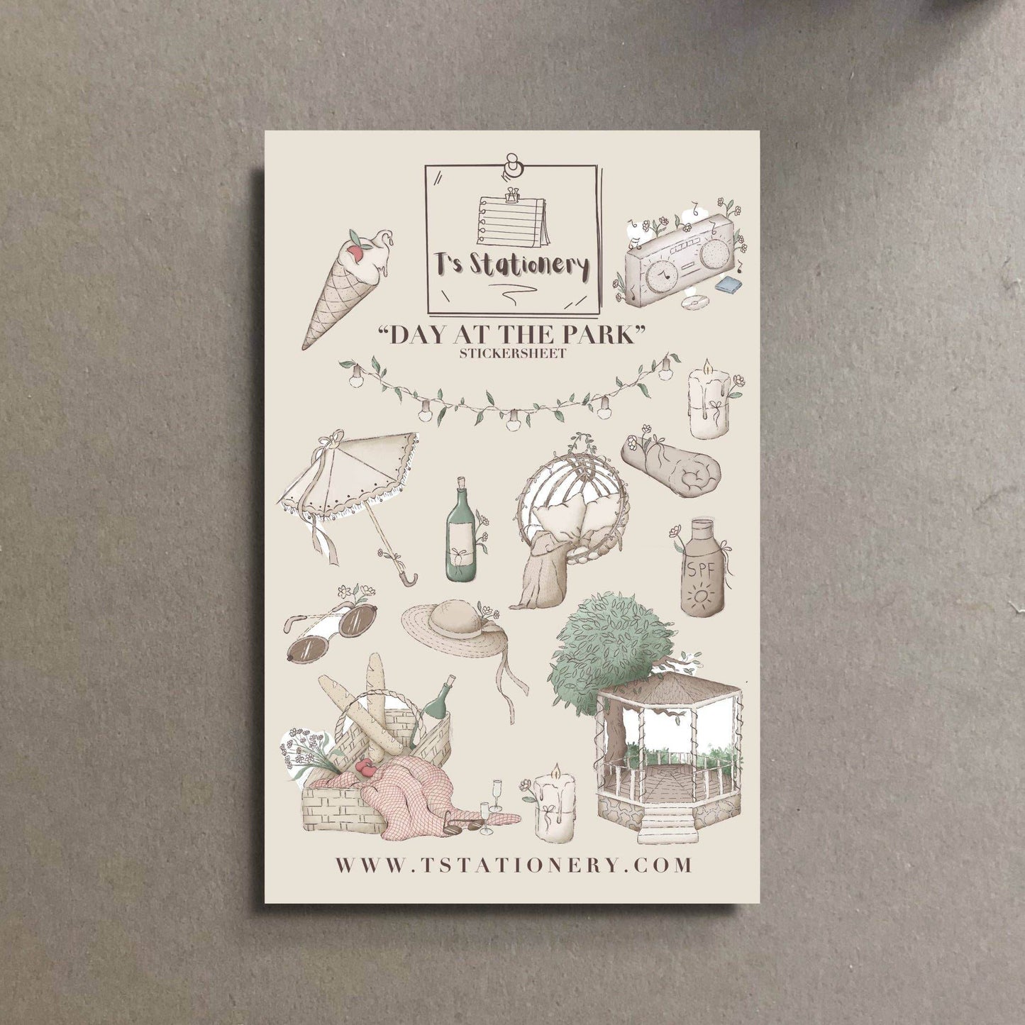 T's Stationery - „Dag in het park” - The Dreamer's Bookshop.