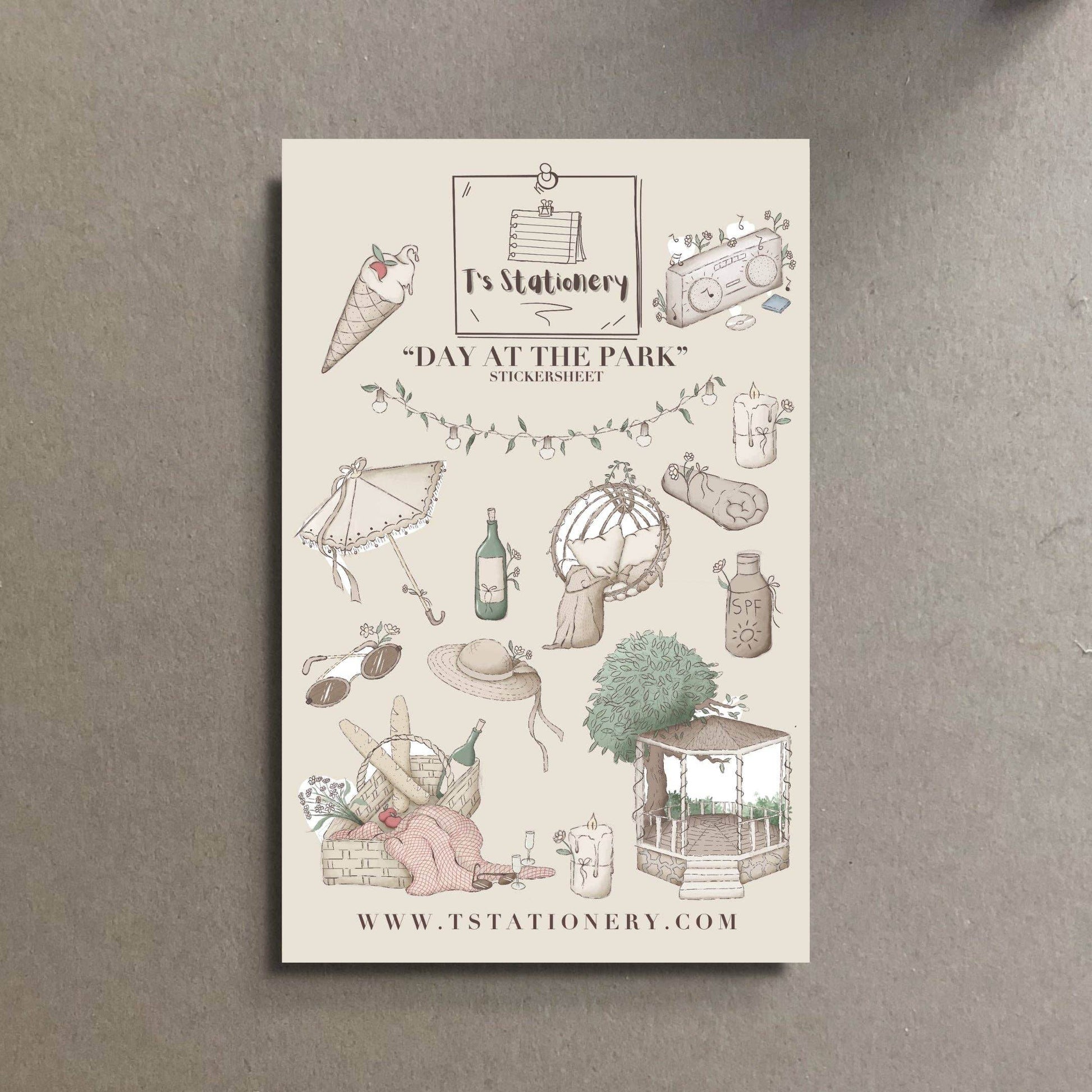 T's Stationery - „Dag in het park” - The Dreamer's Bookshop.