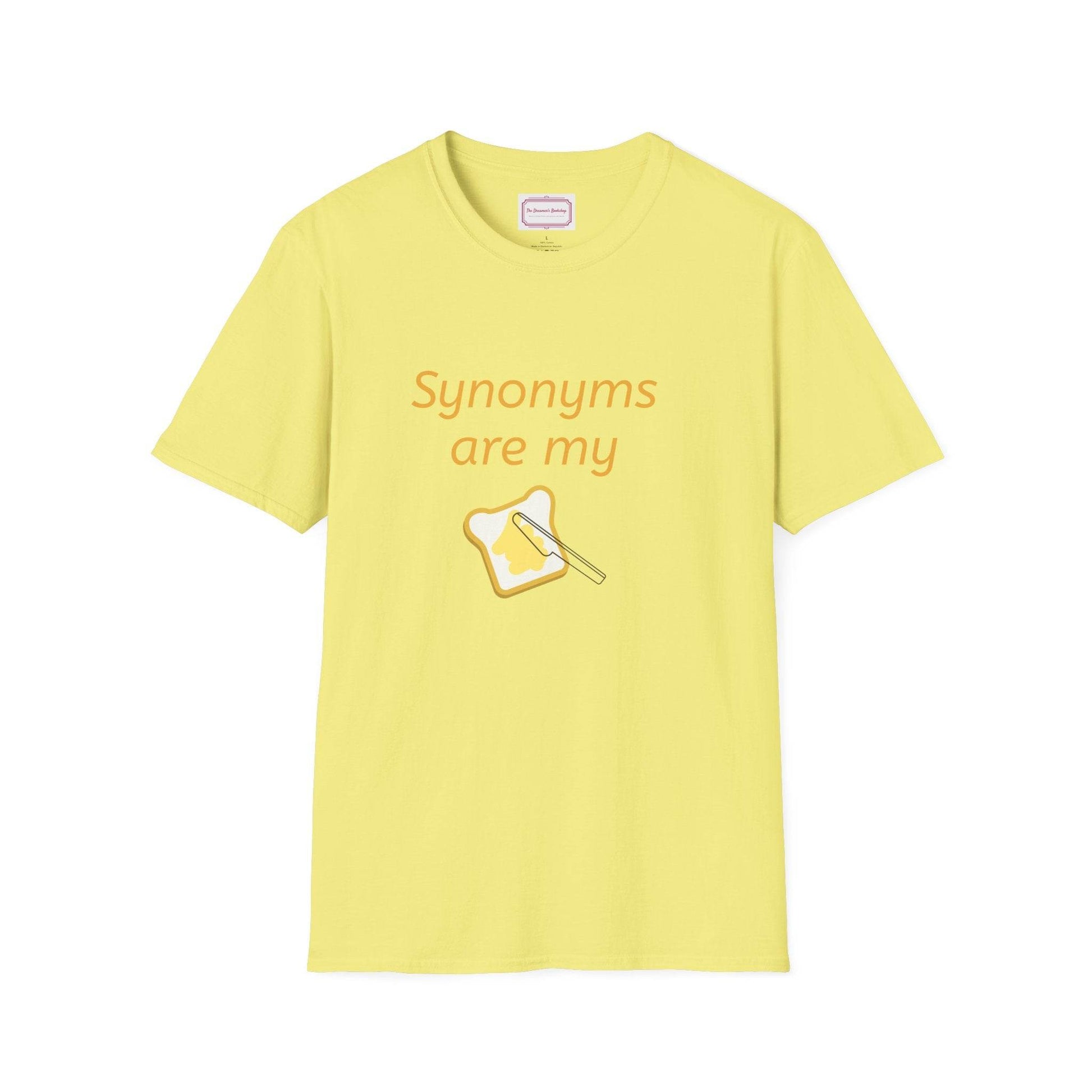 Synonyms Are My Jam Unisex Softstyle T-Shirt - Perfect Gift for Word Lovers - The Dreamer's Bookshop.
