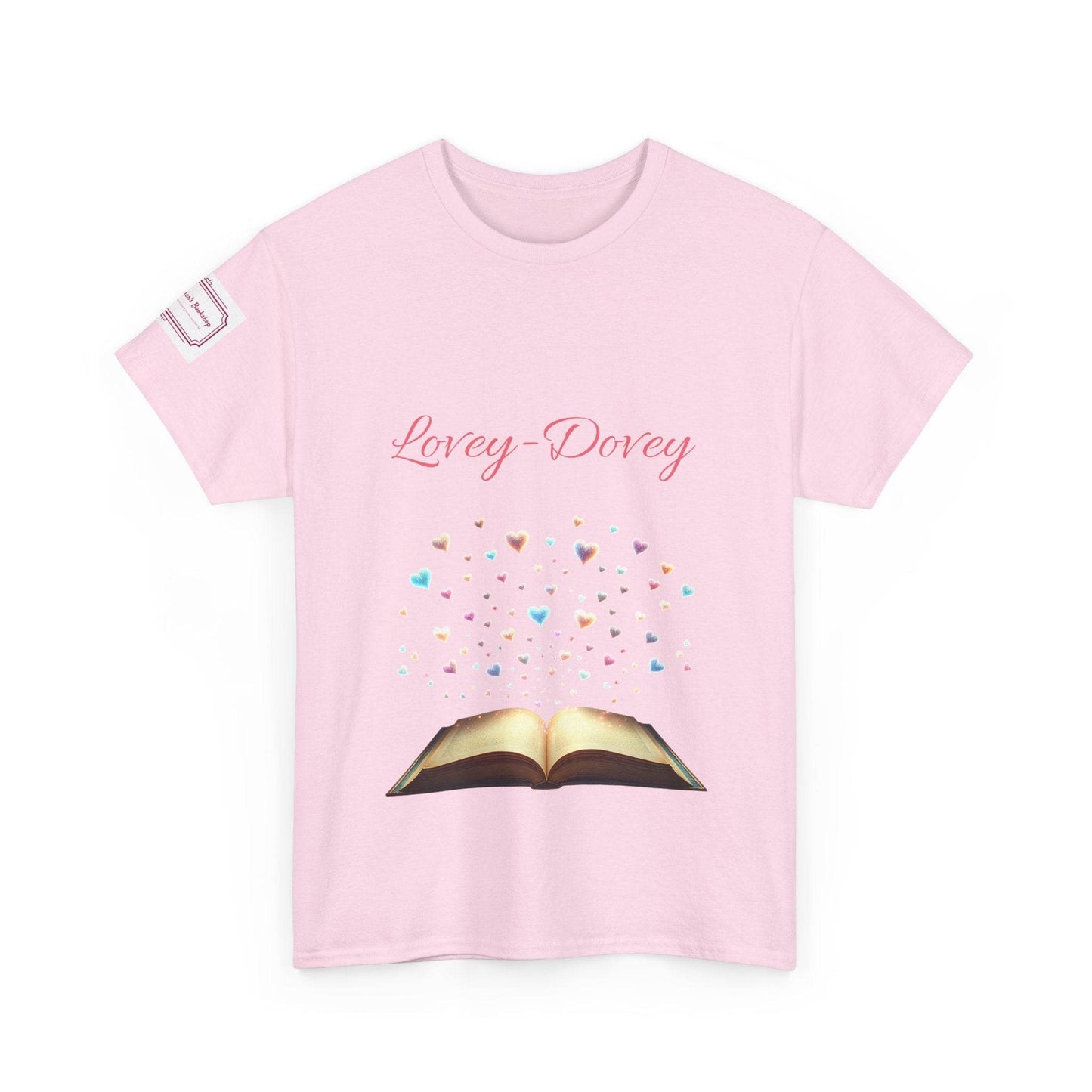 Lovey-Dovey - Unisex Heavy Cotton Tee - Sweet Romance - The Dreamer's Bookshop.