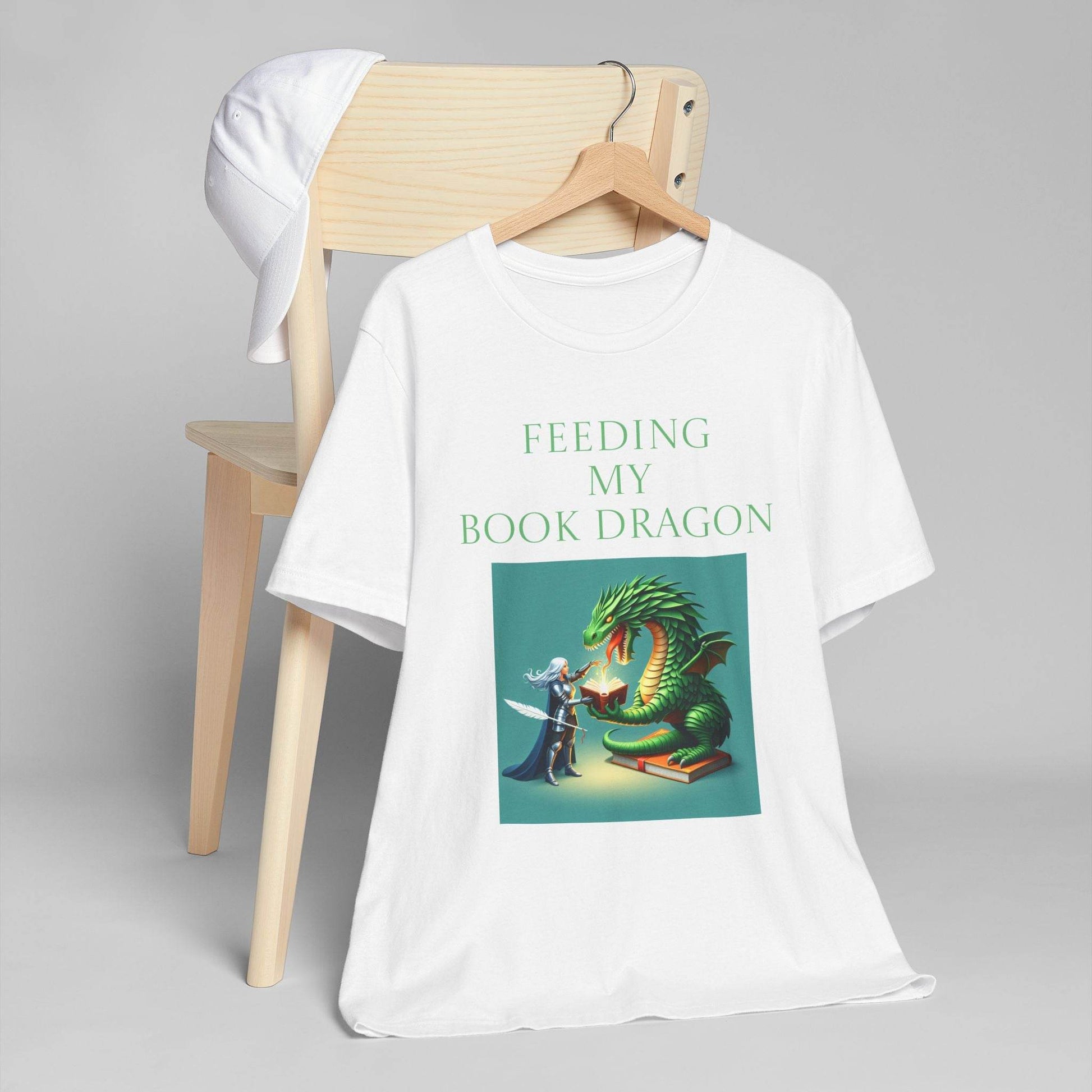 Unisex Jersey T-Shirt - Book Dragon - The Dreamer's Bookshop.