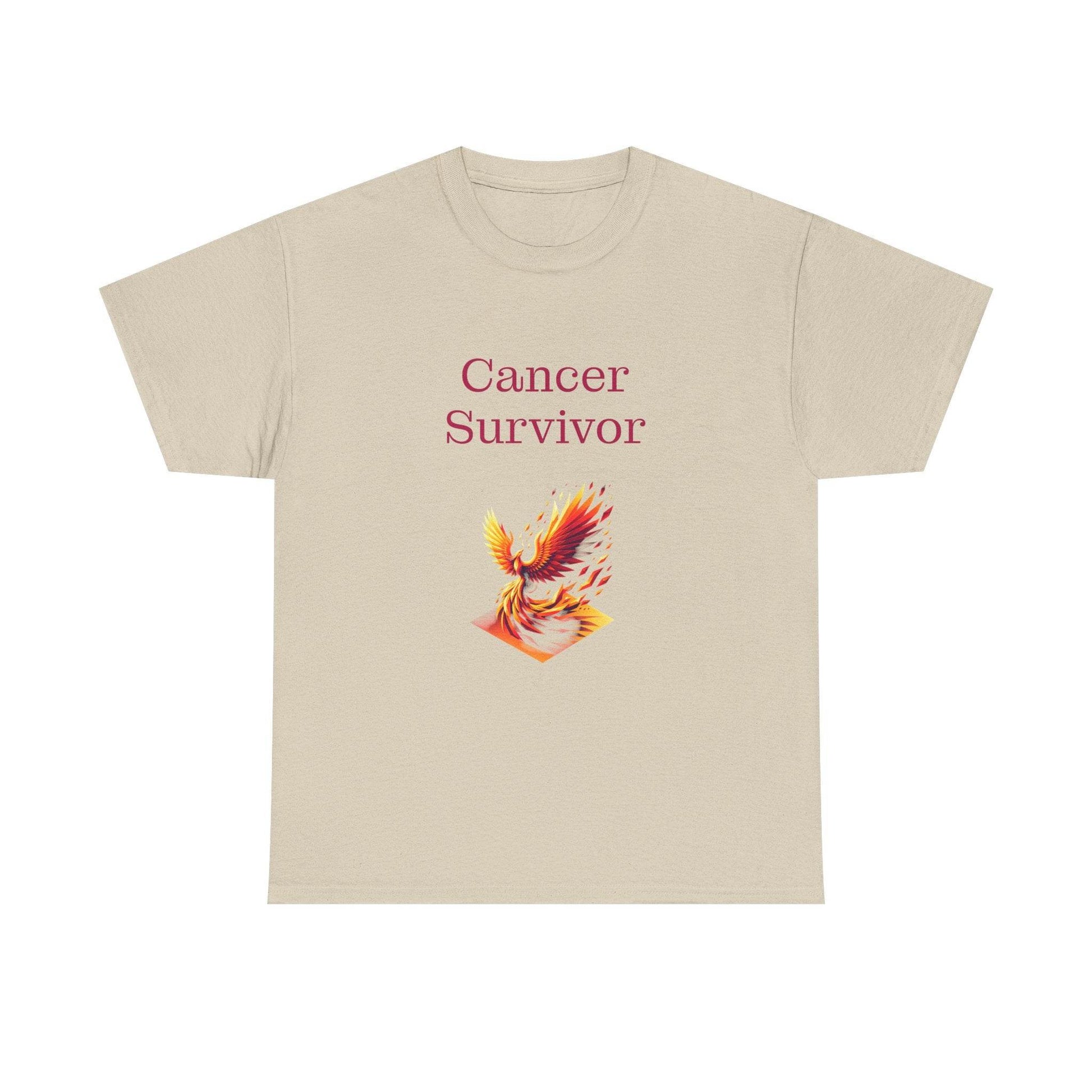 Cancer Survivor Unisex Heavy Cotton Tee - Empowering Apparel for Health Awareness - The Dreamer's Bookshop.