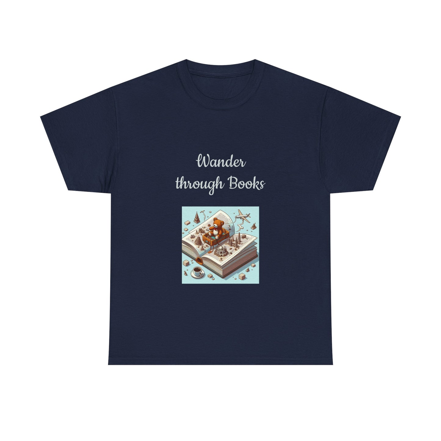 Book Lover's Unisex Heavy Cotton Tee - "Wander" - The Dreamer's Bookshop.